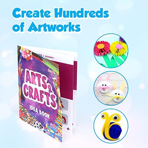 Darice Darice Arts and Crafts Kit - 1000+ Piece Kids Craft Supplies & Materials, Art Supplies Box for Girls & Boys Age 4 5 6 7 8 9