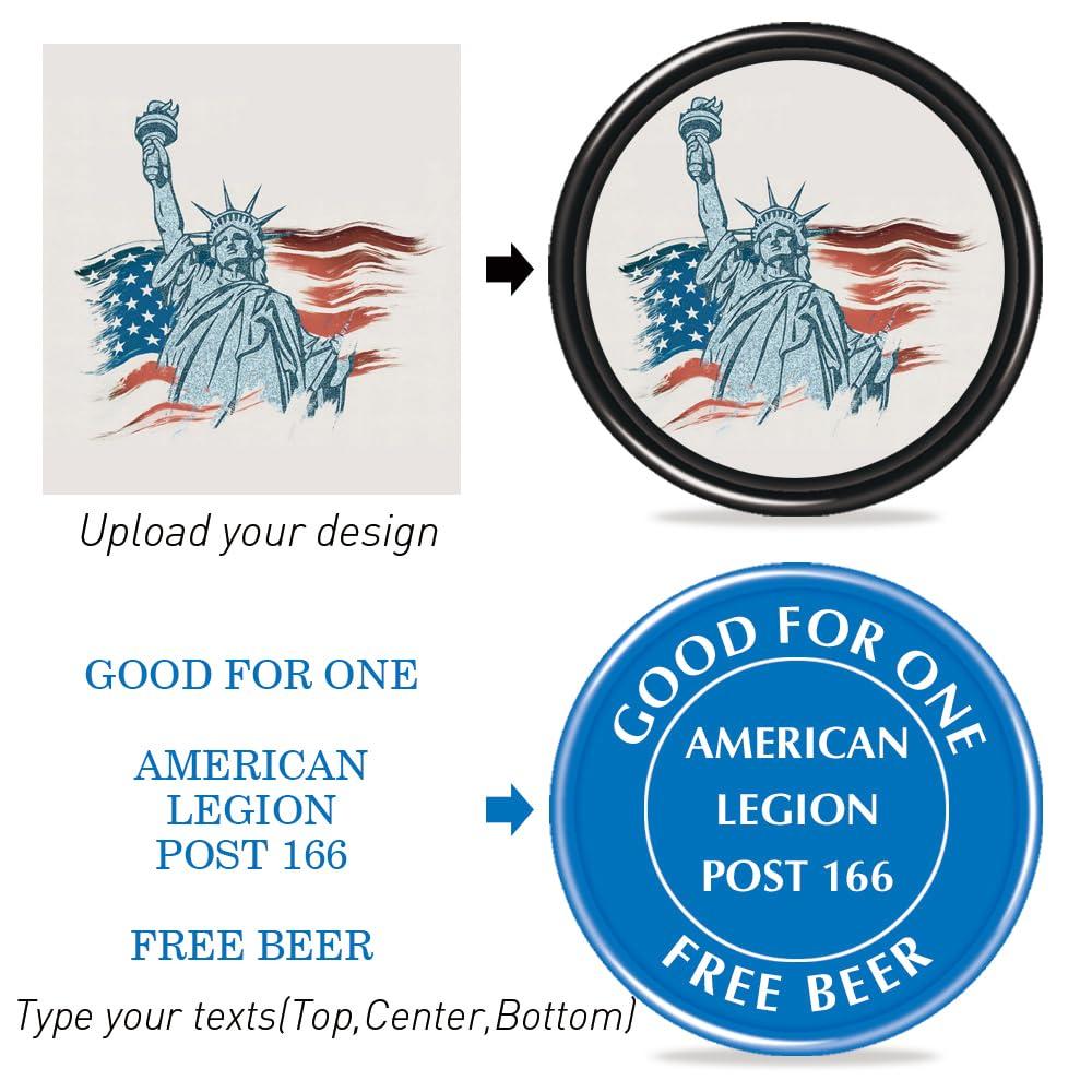 Generic Generic 200 Custom Plastic Drink Chips,Imprint with Your Text Logo Image or Any Else for Bar,School,Wedding,Party,Event (Red)