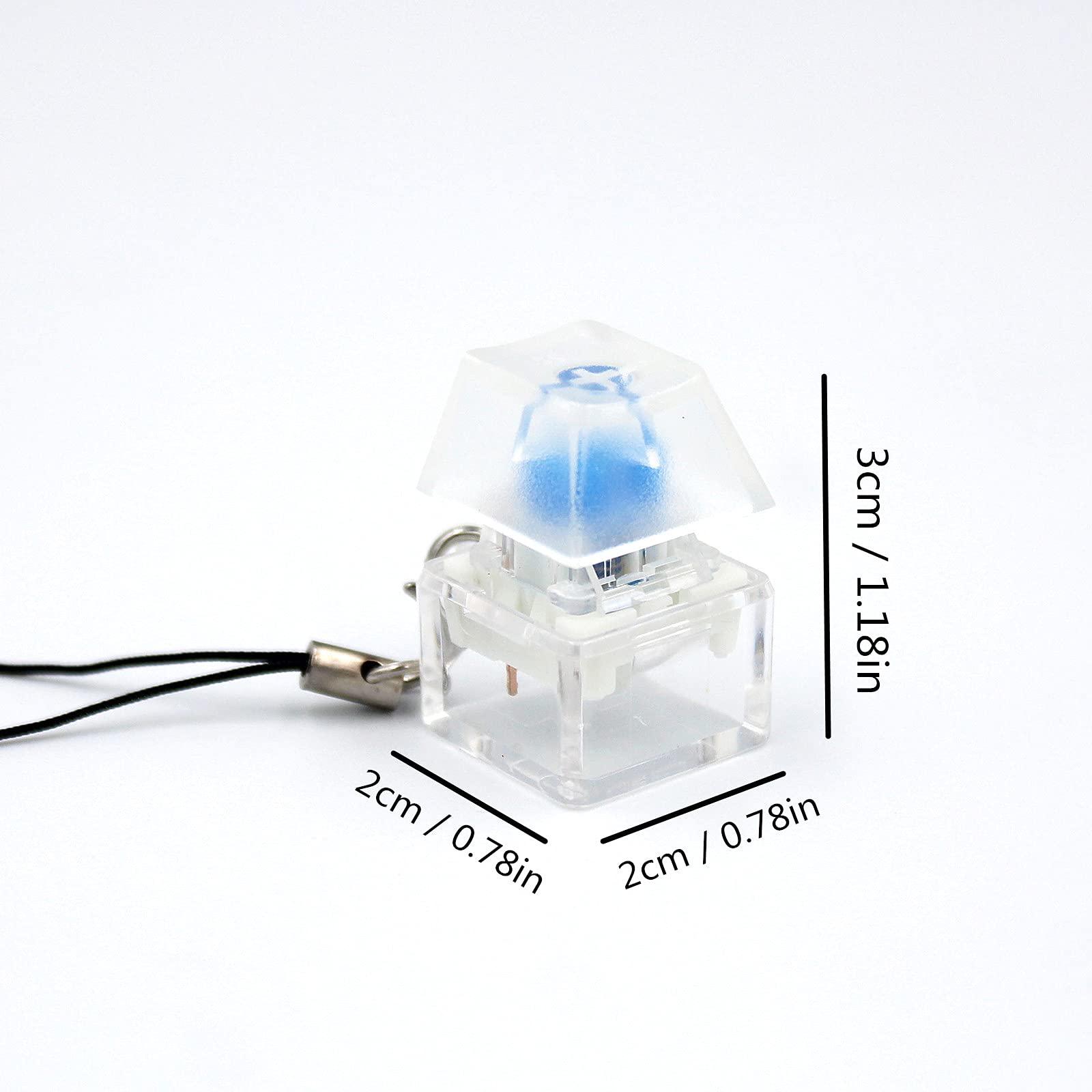 WULEEUPER WULEEUPER Keyboard Fidget Toy Mechanical Switch Keyboard Fingertip Fidget Button Stress Relief Toys for ADHD Autism Special Needs (Transparent Color (clicky))