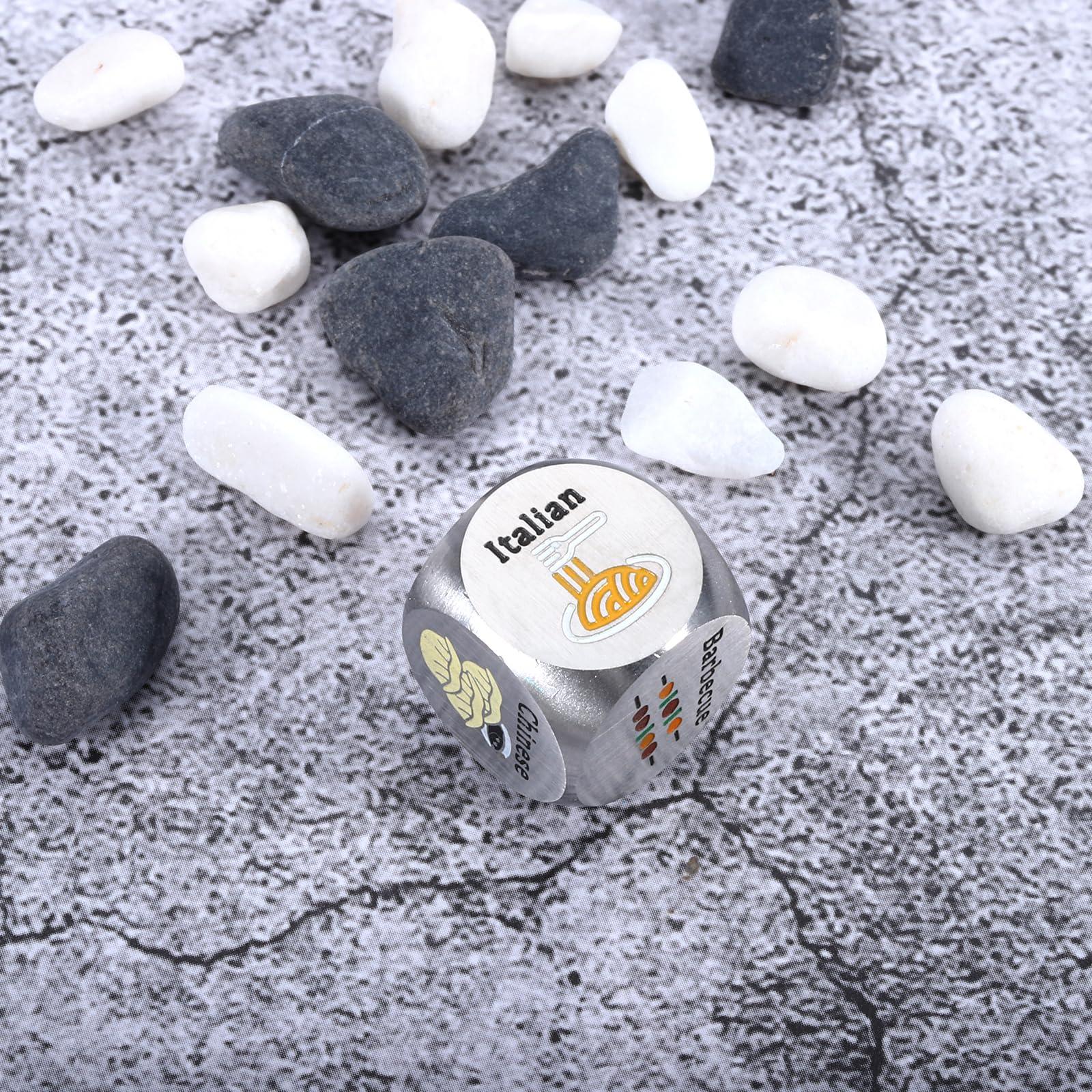 FANICE EOS Valentines Day Gifts for Her Him One Year Anniversary Food Dice for Couple Boyfriend Girlfriend Christmas Birthday Gifts for Men Women 11 Years Anniversary Steel Gift Date Night Ideas for Wife Husband