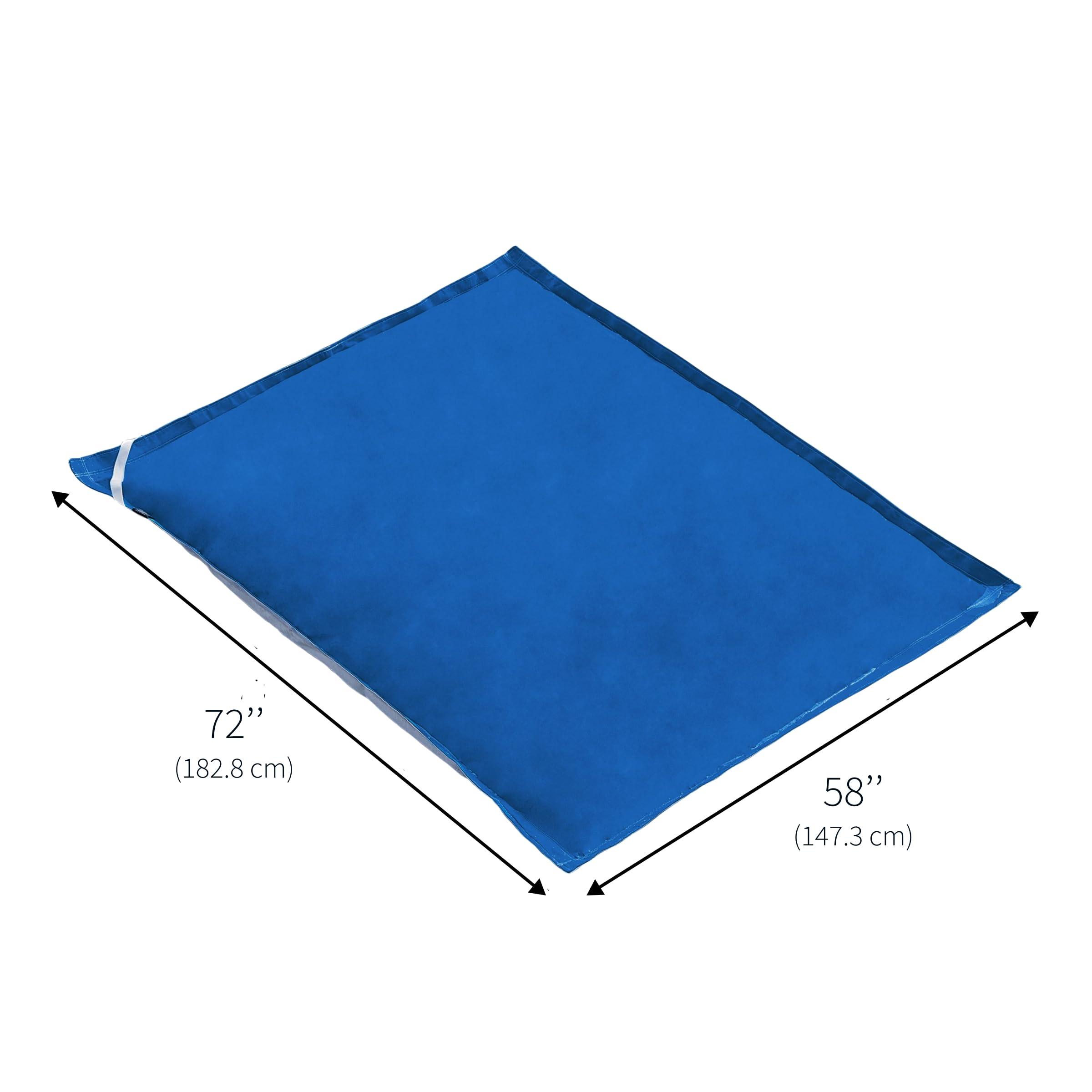 Floating Luxuries King Kai Adult Pool Float, Inflatable Raft, Best Pool Noodles, Pool Floats Adult, Inflatable Lounger, Floaties for Adults, Marine-Grade Fabric, 58in x 72in, Pacific Blue by Floating Luxuries