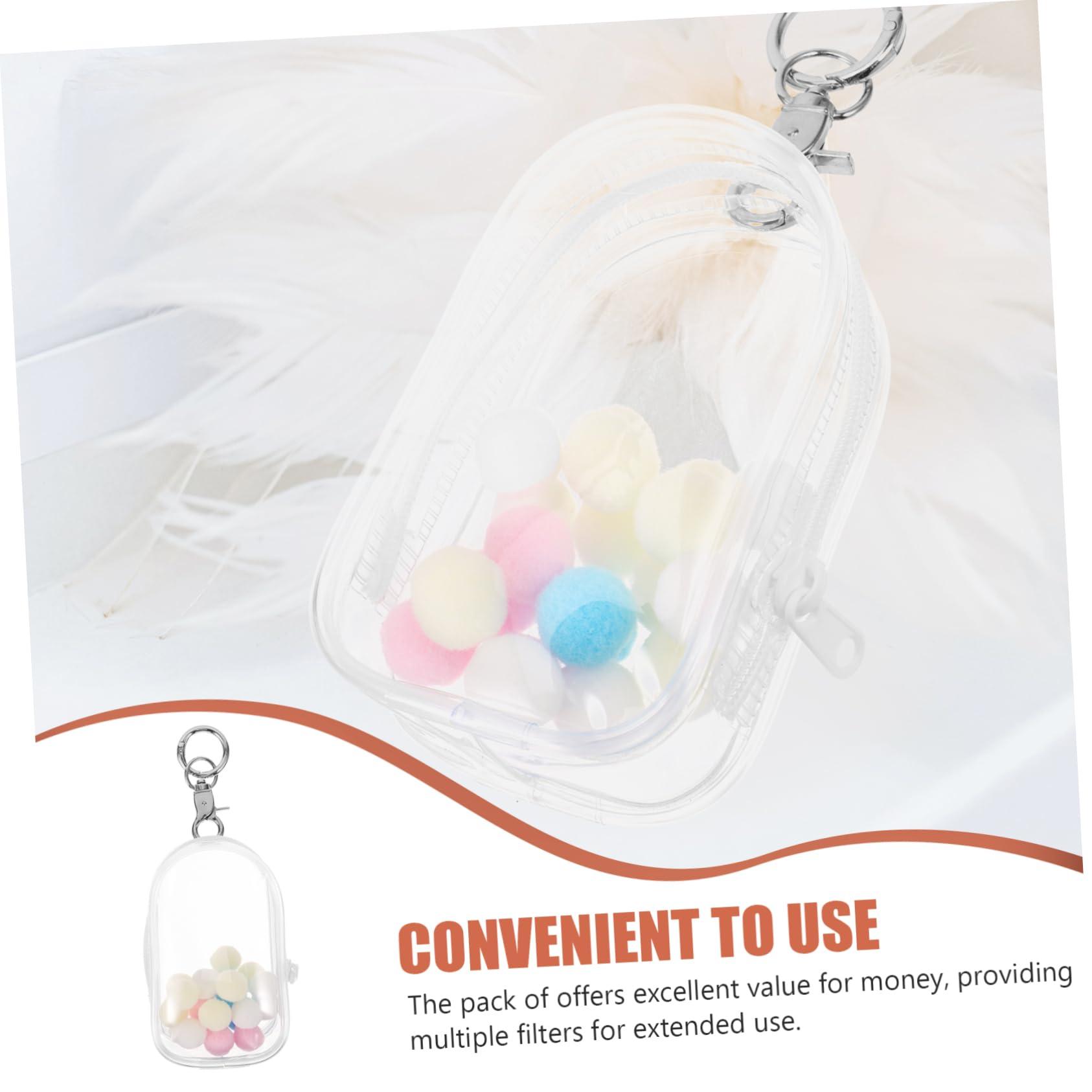 FELTECHELECTR FELTECHELECTR Doll Storage Bag with Keychain Display Case Portable Zipper Pouch for Figurines and Collectibles