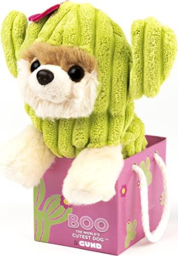 GUND GUND The World’s Cutest Dog Boo Itty Bitty Boo #62 Cactus Plush Stuffed Animal Dog, 5”