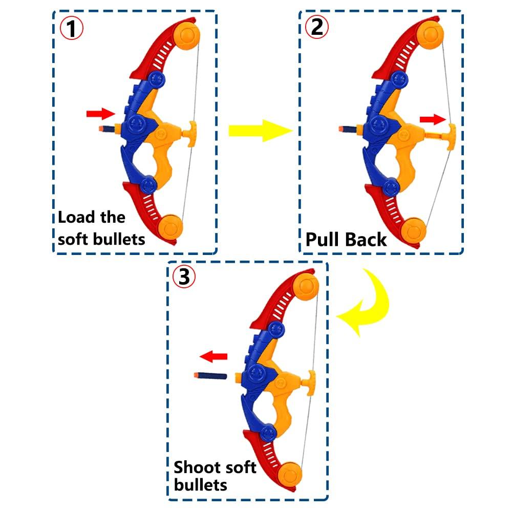 WenToyce Soft Arrow Bow Set for Kids Beginner, Easy Foam Archery Kit for Starters, with 4 Soft Darts Arrows, Safe Outdoor Indoor Shooting Games Activity for Toddler Boys Girls (Archery Green)
