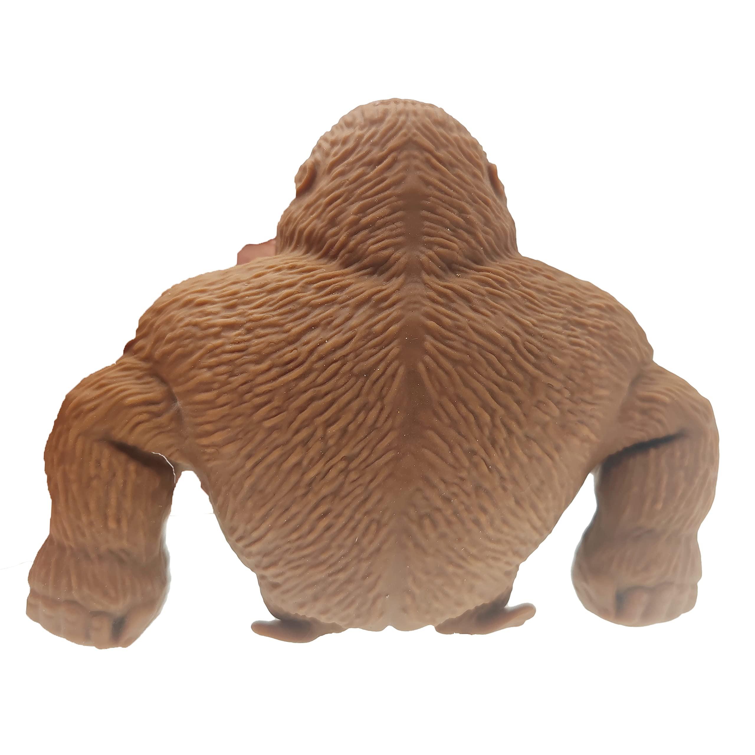 AWANGLUO Funny Brown Monkey Toy, Figure for Kids and Adults, Stretch Gorilla Toy, Decompress and Squeeze Stress Toy , Stress Relief Toy for Children and Adults Sensory Toy, Gift for Easter (TikTok Monkey)
