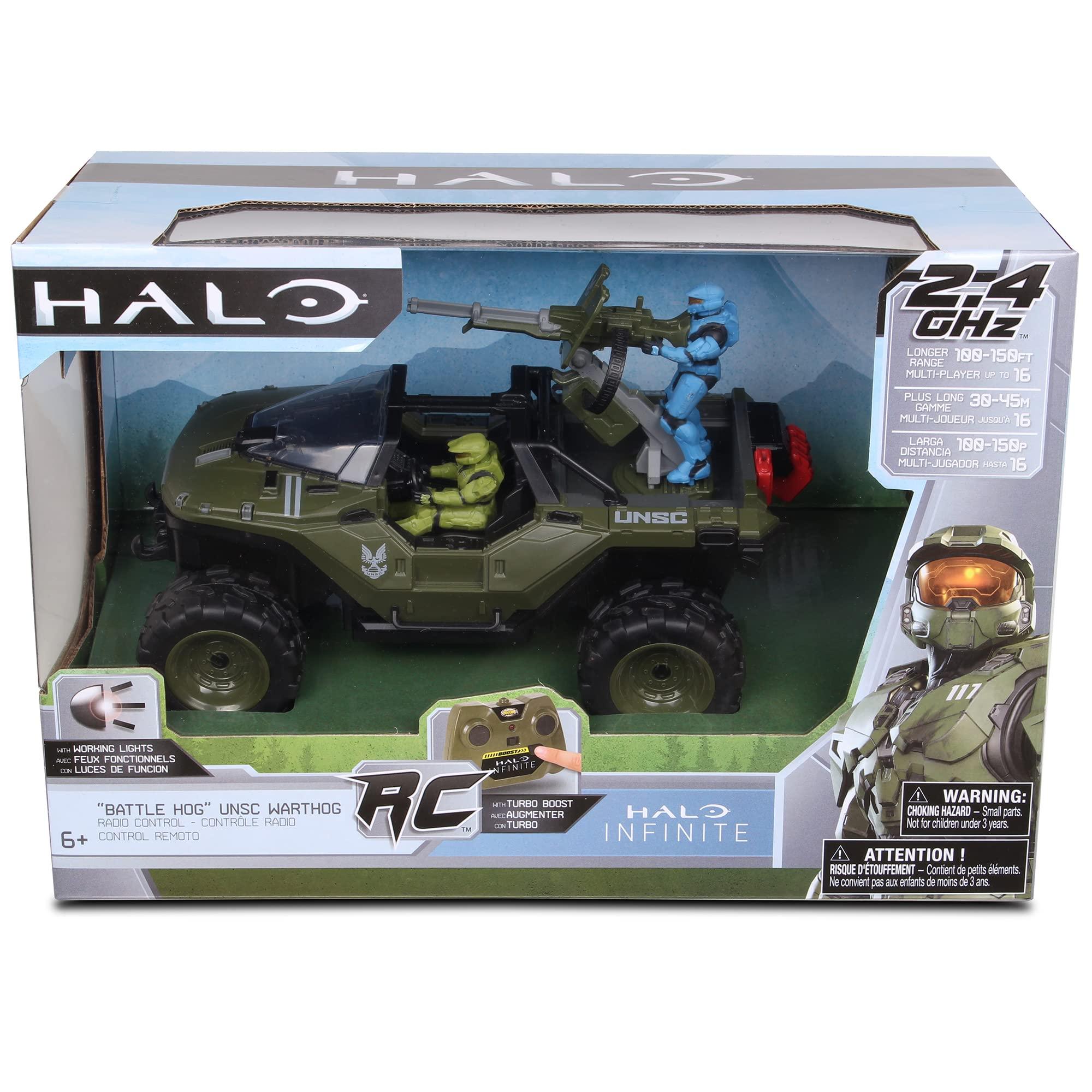 NKOK NKOK Halo Infinite RC: Battle Hog UNSC Warthog -W/Master Chief & Spartan, 2.4 GHz Radio Control w/Turbo Boost Vehicle