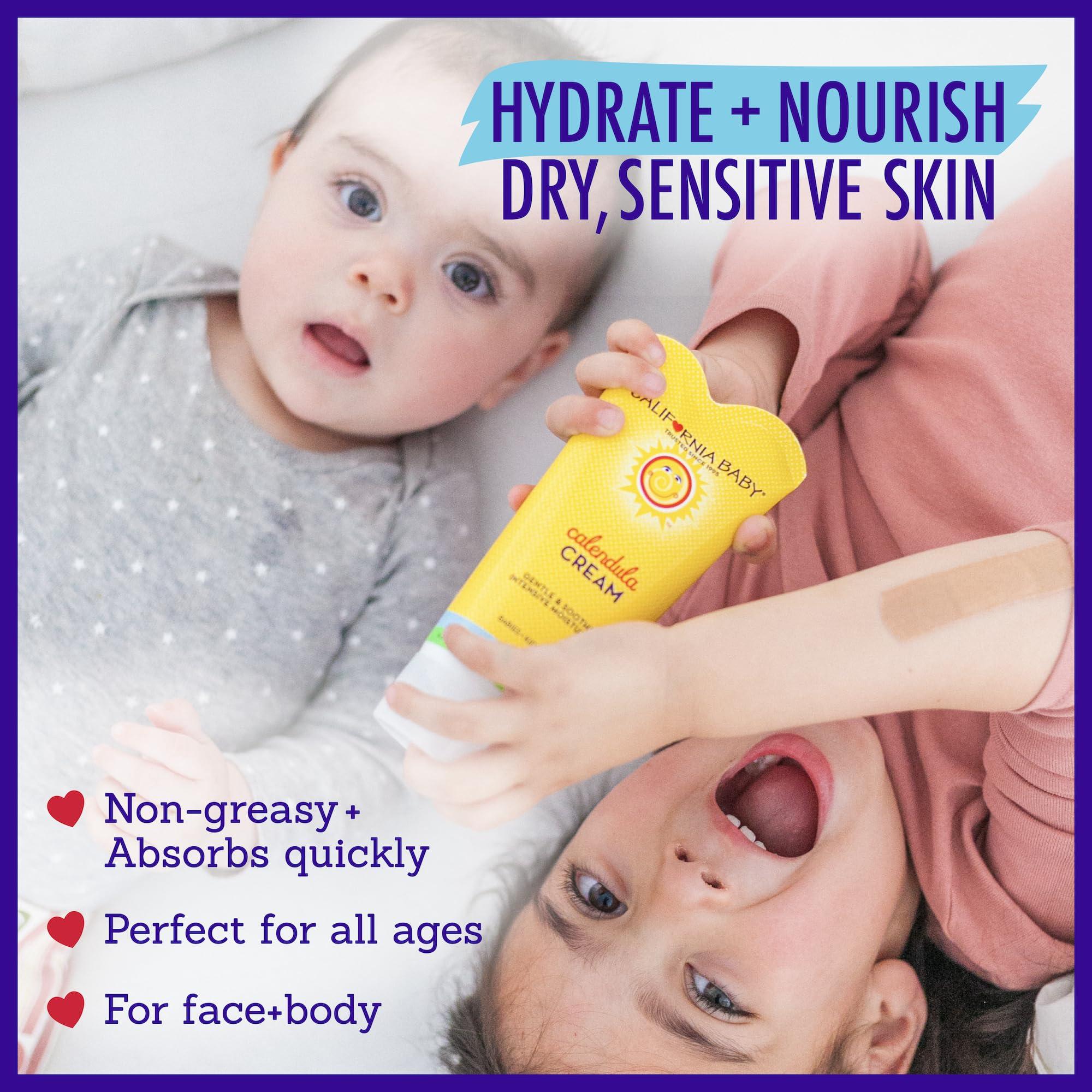 California Baby California Baby Calendula Cream | Soothing Baby Cream | Allergy Friendly | Plant-based | Soothes and Moisturizes Irritated, Dry Skin On Face and Body | 1.8 oz