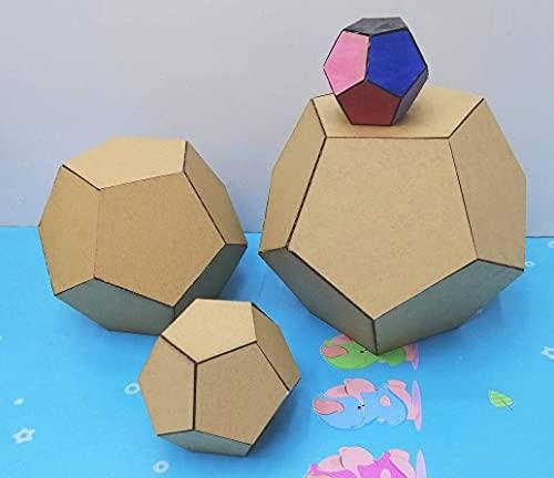 ZG ZG Parent-Child Handmade DIY Coloring Corrugated Cardboard Football/Storage Box, Kindergarten Learning and Educational Supplies (24pcs(Side length5cm))