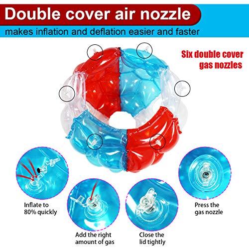 SUNSHINEMALL SUNSHINEMALL 2 PC Sumo Balls for Adult, Inflatable Body Ball Sumo Balls Bopper Toys, Heavy Duty PVC Vinyl Kids Adults Physical Outdoor Active Play (36 INCH Red Pure Blue)