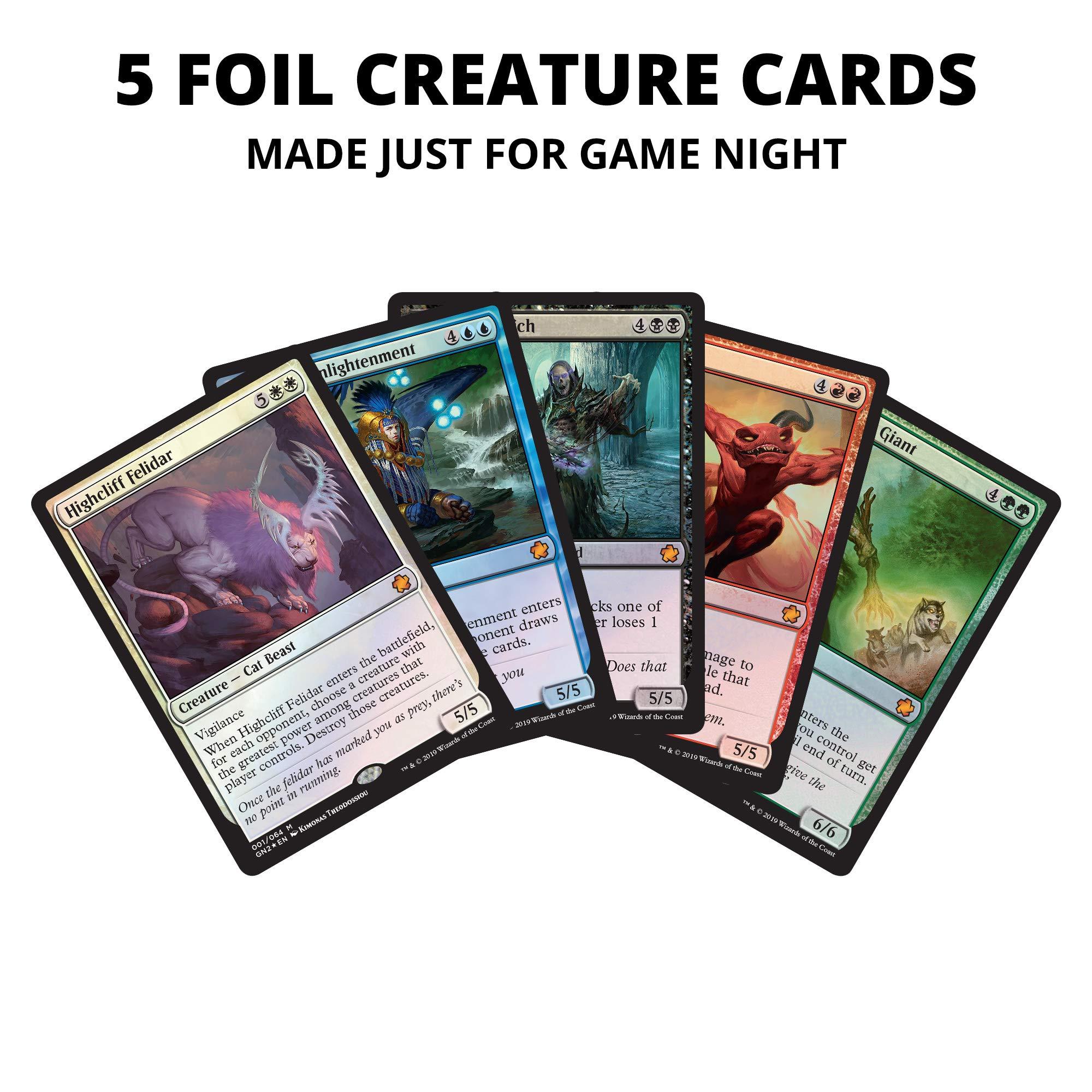 Magic The Gathering Magic: The Gathering Magic Game Night 2019 | Card Game For 2–5 Players | 5 Decks | 5 Dice | Accessories