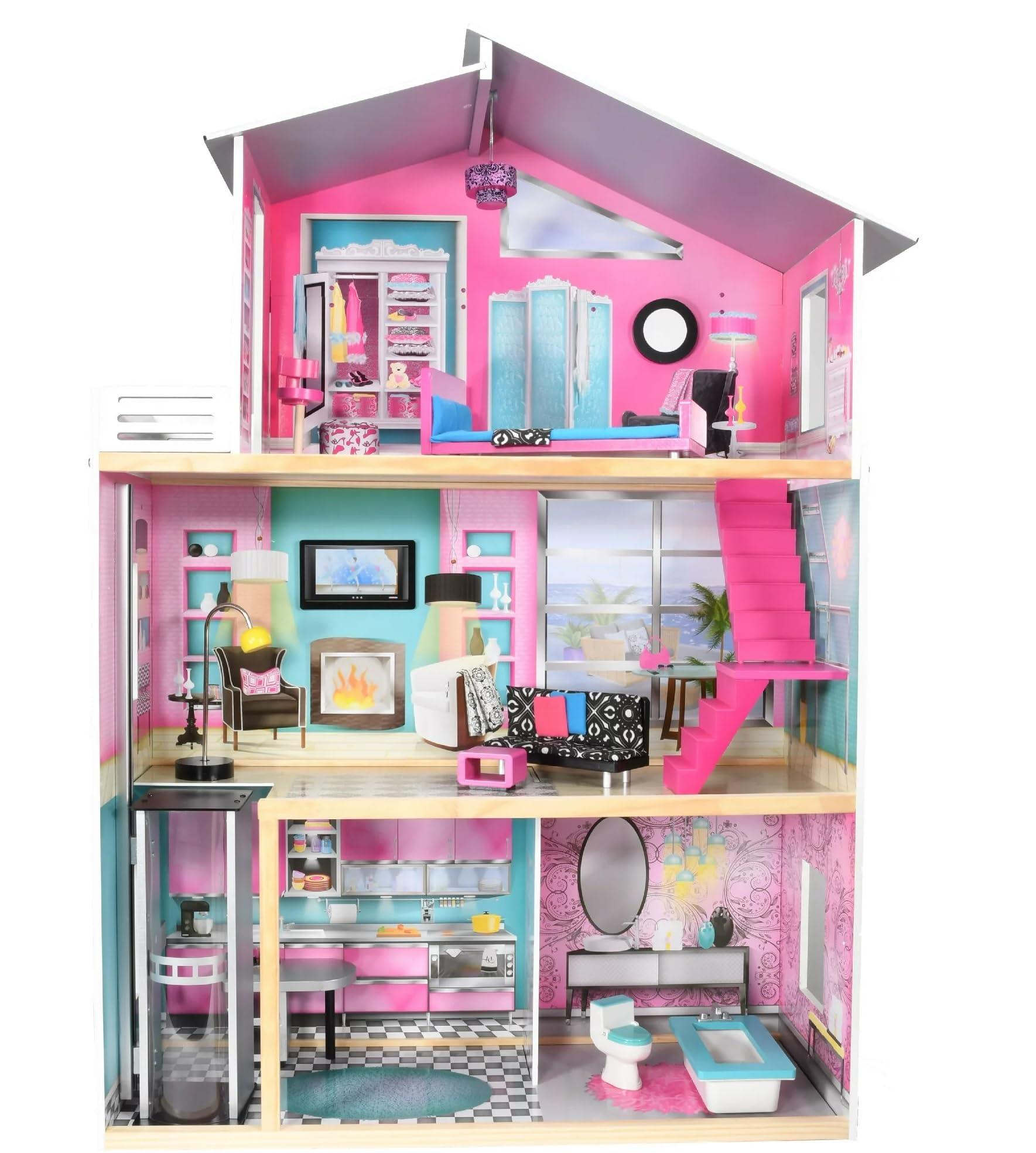 Generic KidKraft Modern Luxury Dollhouse with 11 Pieces of Furniture