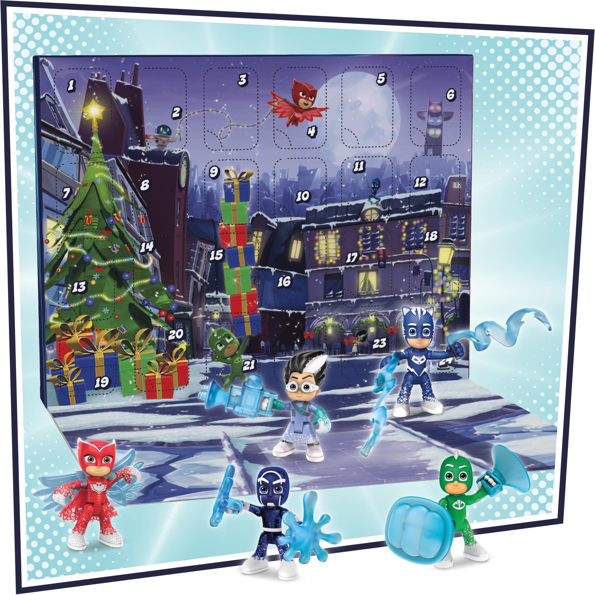 PJ Masks PJ Masks Kids Advent Calendar, 24 Daily Surprise Toys Including PJ Masks Action Figures, Accessories, and Stickers, Countdown Calendar, Ages 3 and Up