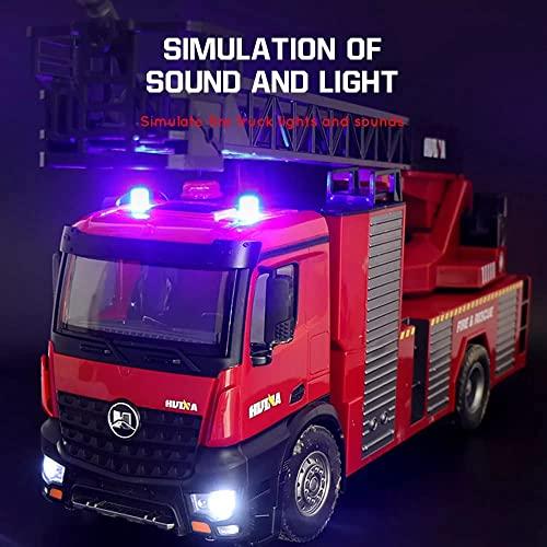 QIYHBVR QIYHBVR Remote Control Fire Truck Shoots Water RC Engineering Vehicle with Water Jet 22 Channel Fire Engine Working Sounds Lights RC Trucks for Kids