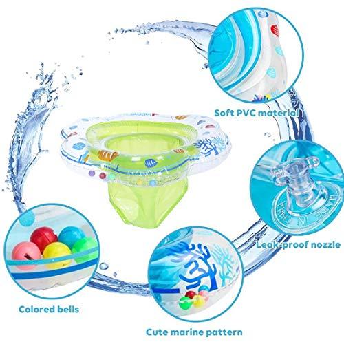 POYLKJGYT Baby Swimming Float Ring,Baby Inflatable Pool Floatie Baby Water Float Infant Swim Pool Rings for Toddler Kid Age 6-48 Months, Bathtub Toys Pool Accessories for Kids Toddlers.Green