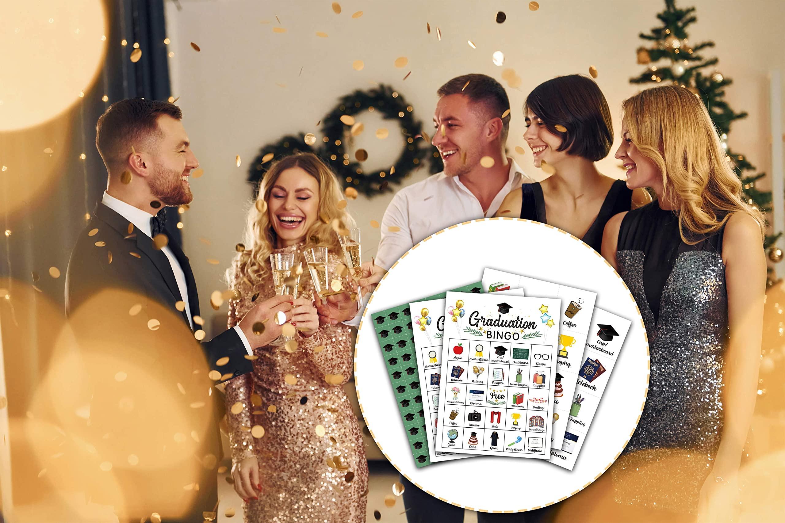 Foosproea Foosproea Graduation Bingo Cards, Graduation Game for 24 Players, Grad Party Games for Family Friends Activities, Holiday Party Favors Supplies Decorations(09)