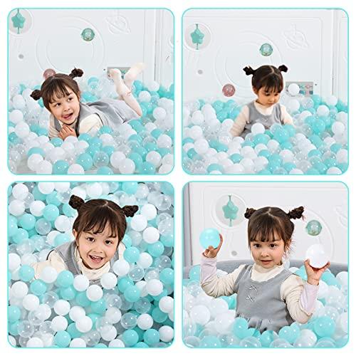 STARBOLO STARBOLO Ball Pit Balls Pack of 100 - BPA&Phthalate Free Non-Toxic Crush Proof Play Pit Soft Plastic Ball for 1 2 3 4 5Years Old Toddlers Baby Kids Birthday Pool Tent Party (2.17inches)