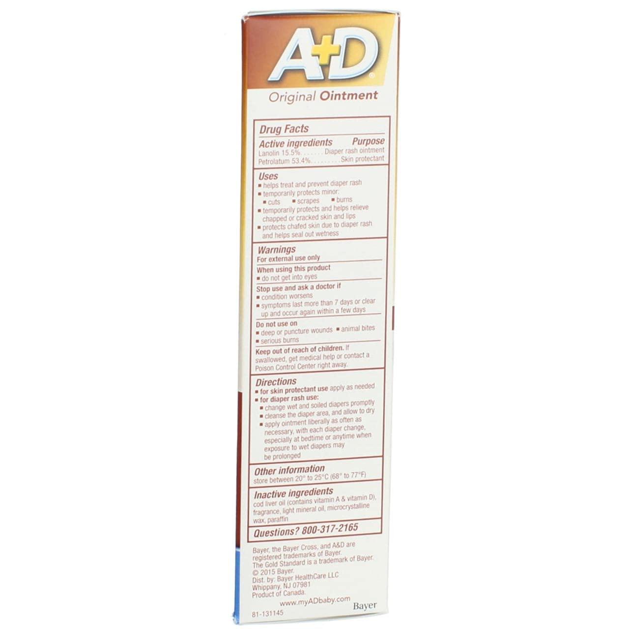 A&D A&D Diaper Rash Ointment Skin Protectant Original - 4 oz, Pack of 4