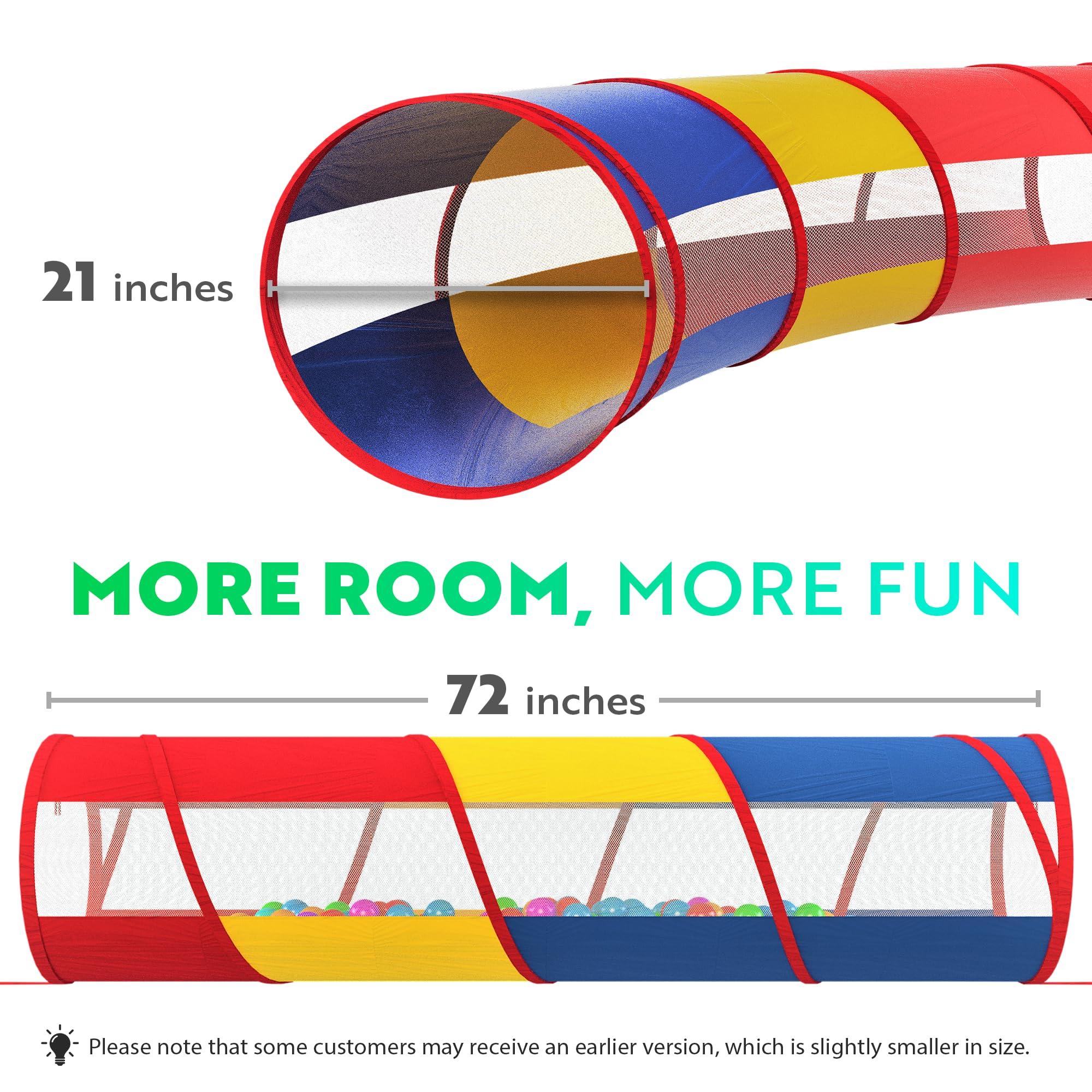 Playz Playz Extra-Large Play Tunnel for Toddlers 1-3 Years Pop-Up Baby Crawl Tube, Sensory Activity, Indoor & Outdoor Kids Toy, Collapsible for Easy Storage