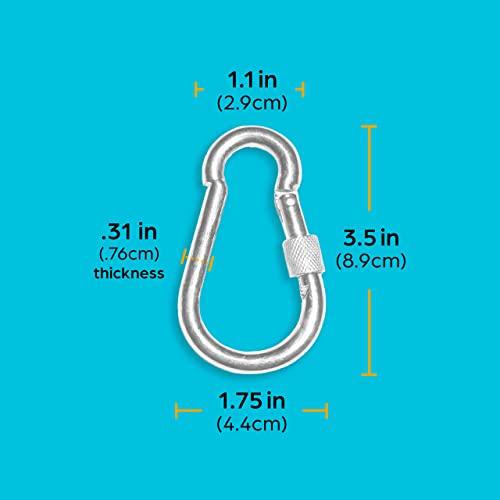 Jungle Gym Kingdom Jungle Gym Kingdom Swing Set Hangers - 2 Heavy Duty Brackets with Locking Snap Hooks for Porch, Patio, Playground - Indoor/Outdoor Hardware & Accessories