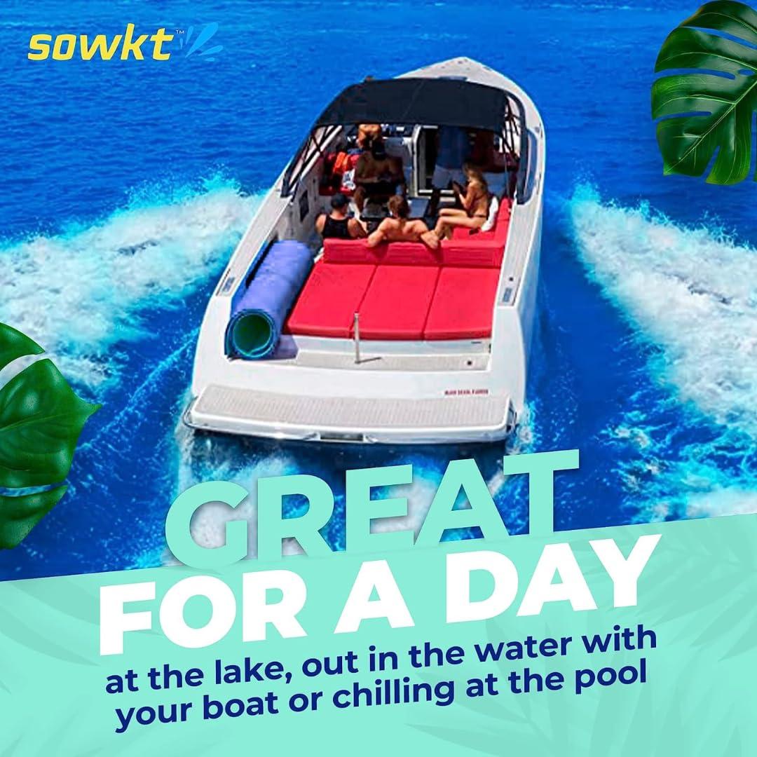 SOWKT Premium Made in USA Lily Pad Floating Mat for Lakes and Pools (12x6 ft) - Great for The Lake, Pool, Boat or as a Floating Dock - Giant Lilly Pad for Adults and Kids Alike for Unlimited Water Fun