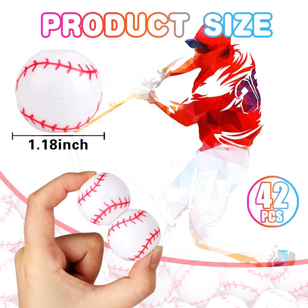 JYXT 42 Pack Baseball Party Favors for Kids 8-12, Baseball Fidget Spinners Small Toys Bulk Fidget Toys Anxiety Adults Goodie Bag Stuffers Christmas Birthday Gifts Treasure Box Classroom Prizes