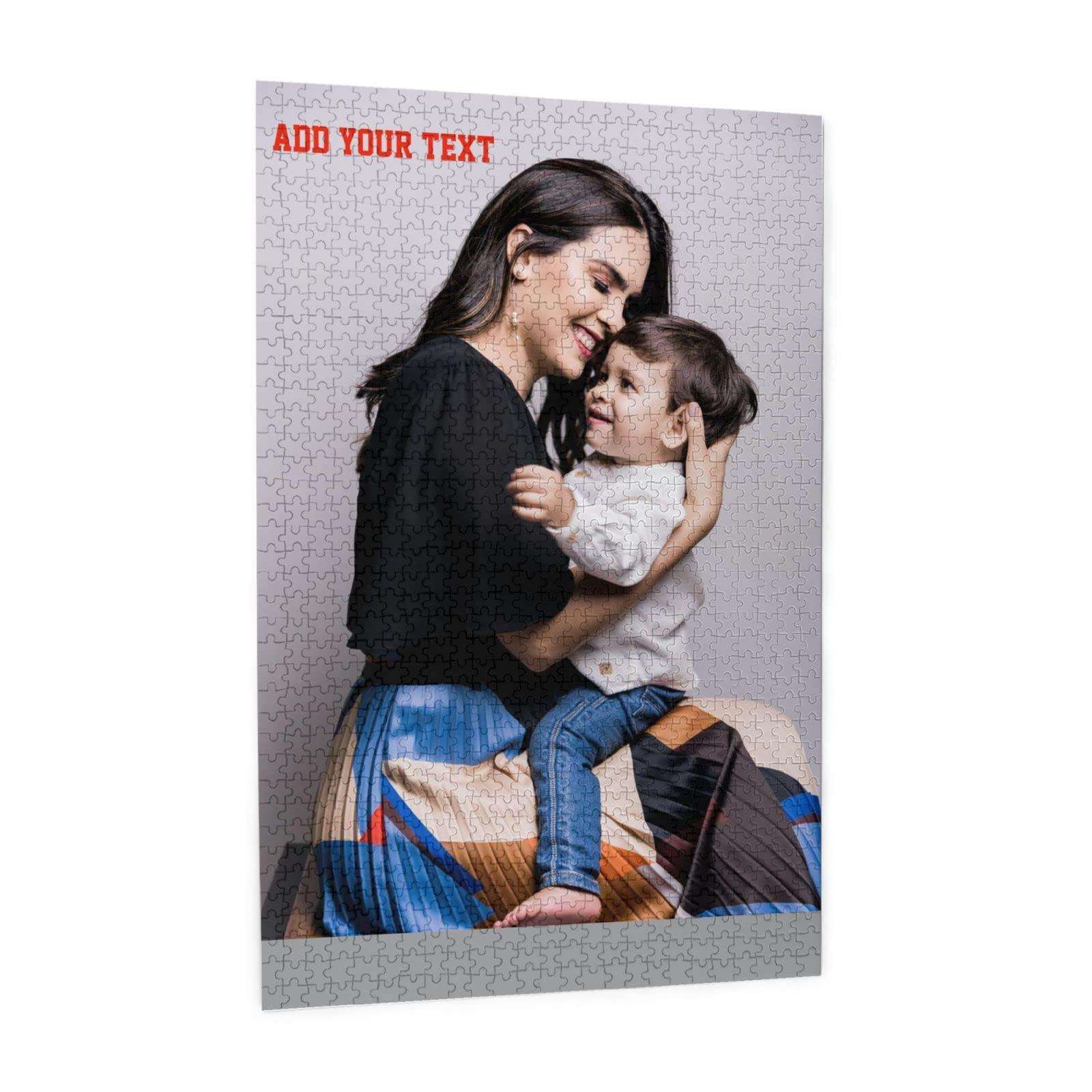 X-OLIPPLE Custom Jigsaw Puzzle Personalized Photo - Make Your Own Puzzle from Picture 300/500/1000 PCS for Adult and Kids (Portrait1000PCS)