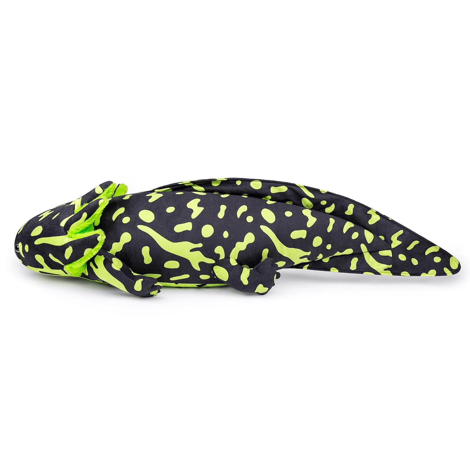ZHONGXIN MADE ZHONGXIN MADE Axolotl Plush - Green Axolotl Stuffed Animal, Realistic 18" Cute Ambystoma Creepy Amphibians Plush Toys, Unique Plush Gift Collection for Kids