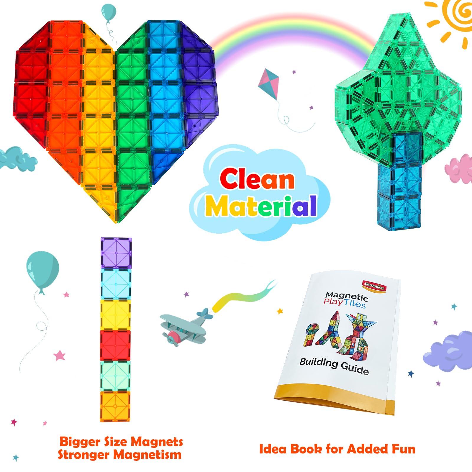 Gemmicc Gemmicc Magnetic Tiles Starter Set + Storage Bag