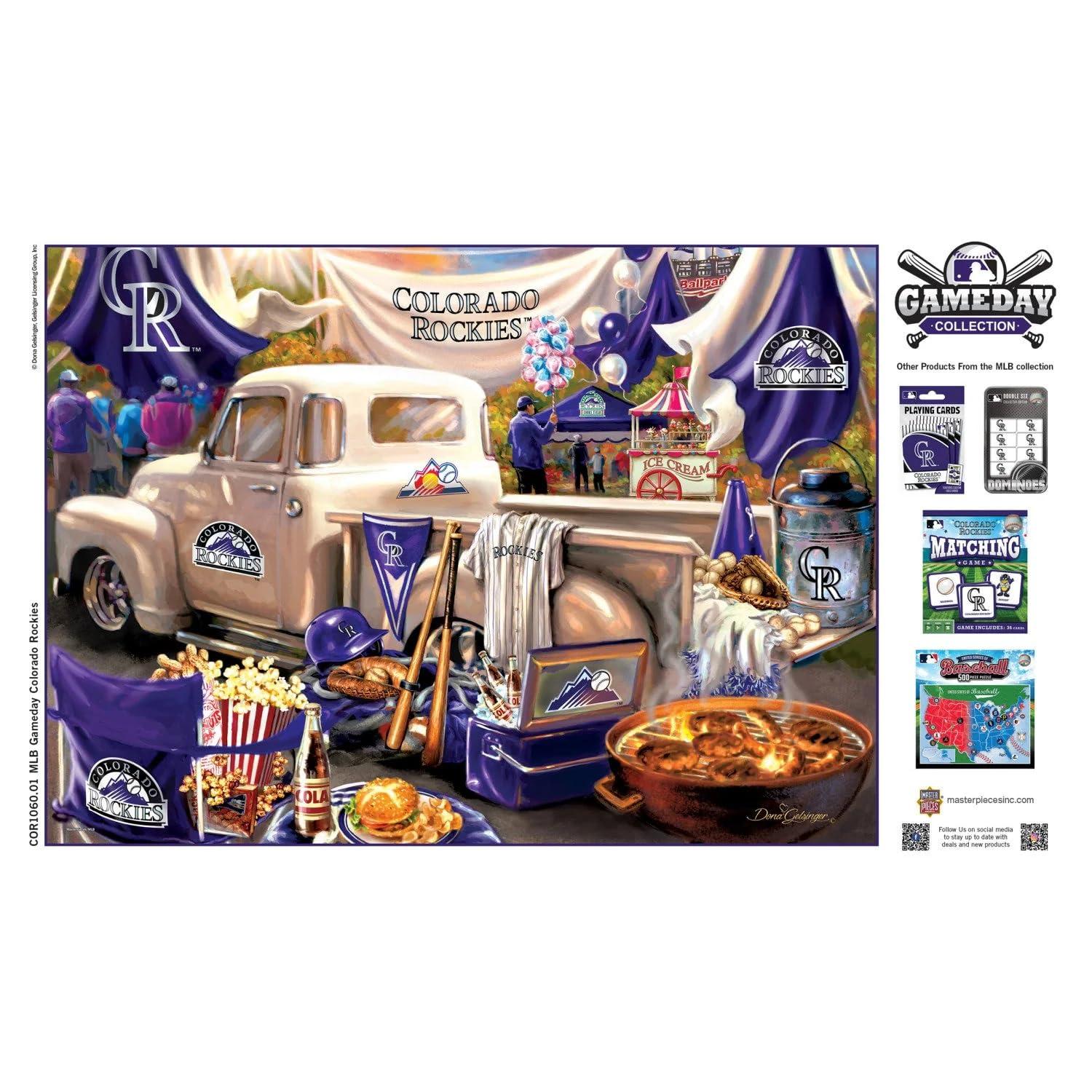 Baby Fanatic MasterPieces 1000 Piece Jigsaw Puzzle for Adults - MLB Colorado Rockies Gameday - 19.25"x26.75"