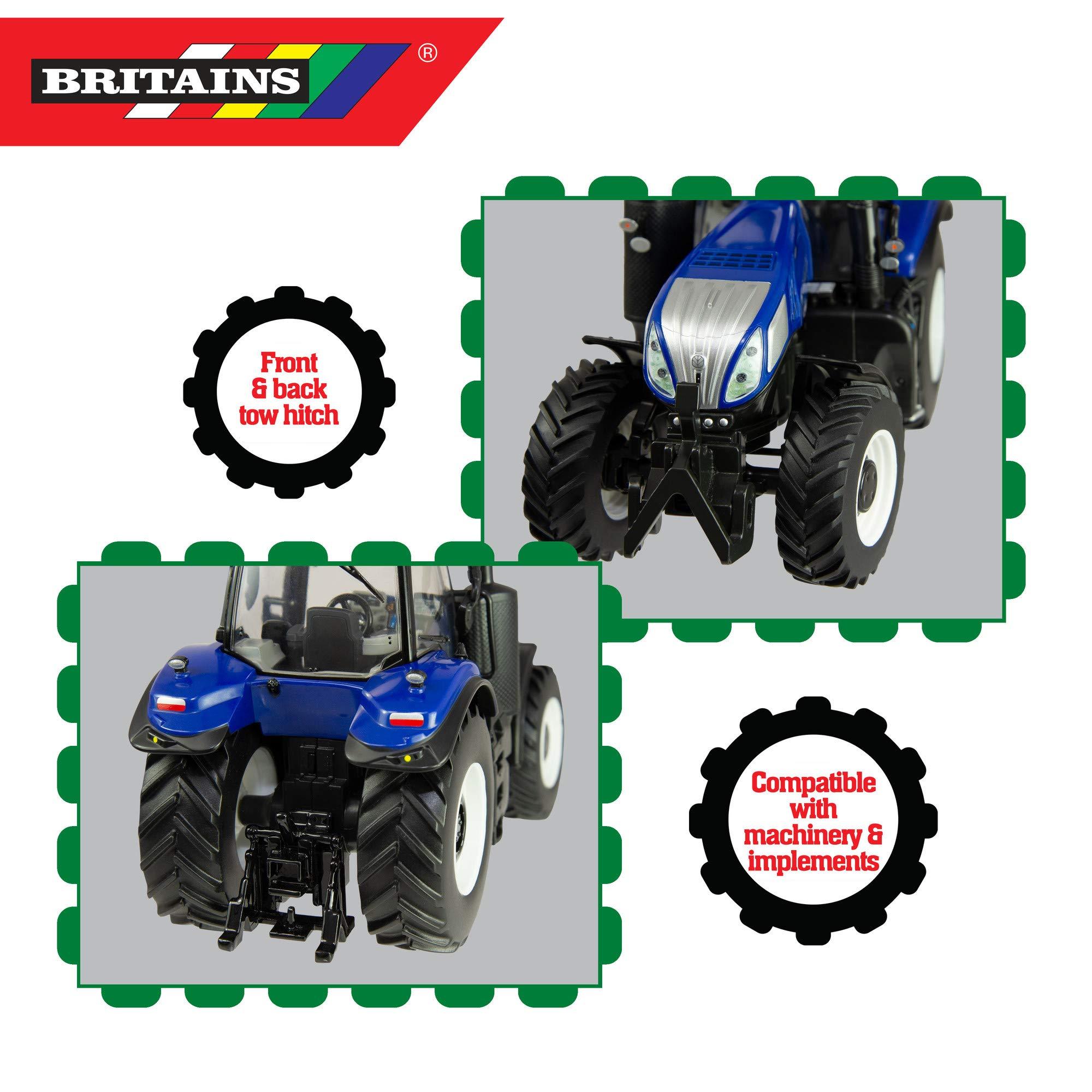 Britains Britains 1:32 New Holland T8.435 Tractor Toy, Collectable Farm Set Toy Tractors for Children, Toy Tractor Compatible with All 1:32 Scale Farm Toys, Suitable for Collectors & Children from 3 Years