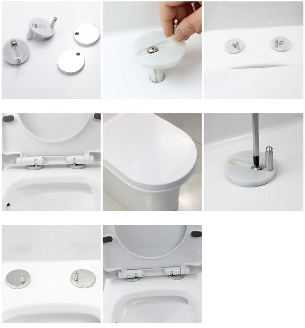 Wttfc D-Shaped Toilet Seat, Built in Potty Training Toilet Seat, Toddler Toilet Seat Slow Close, Fits Both Adult And Child, PP Material,Hinge