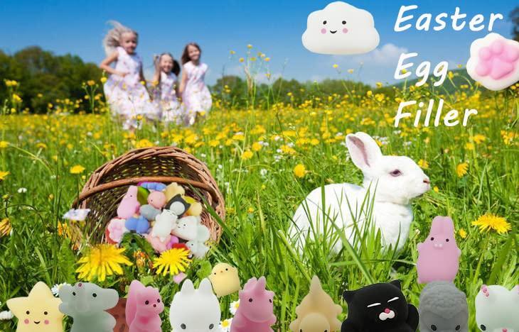 Nasdict 100 Pcs Mochi Toy, Random Squishy Fidget Toys, Soft Cute Animal Stress Relief Squishies Toys for Kids Party Favors, Classroom Prizes, Easter Basket Goodie Bag Stuffers, Christmas, Birthday Gifts
