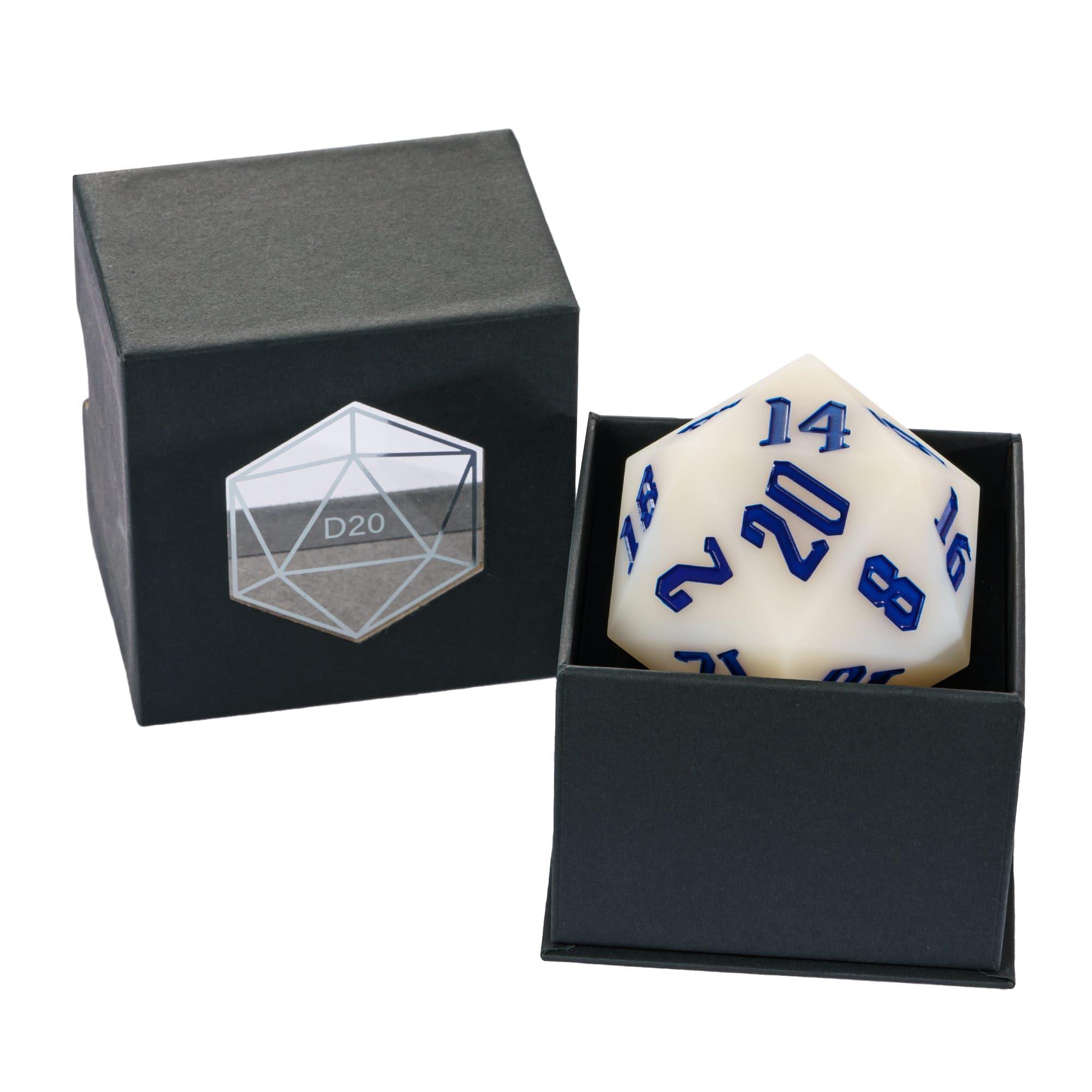 IUSTIDIE IUSTIDIE Silicone 55mm D20, Light Changing Colors Large D20 Single 20 Sided DND Dice, D20 Giant Polyhedral Dice with Dice Gift Box for Dungeons and Dragons Table Games(Red Yellow/Blue)