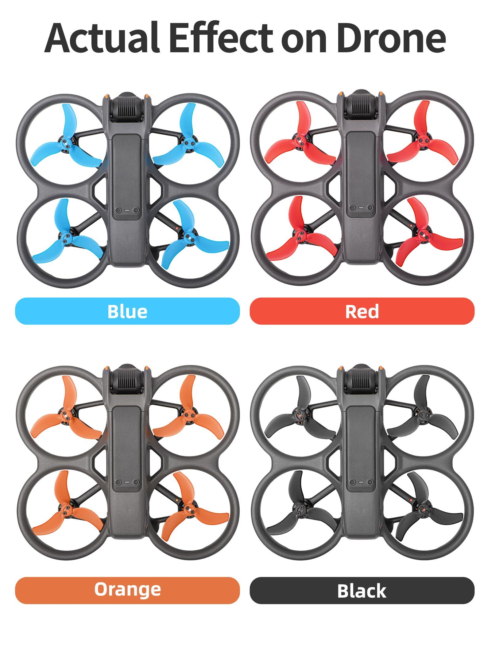 FSIDIWT FSIDIWT Avata 2 Propellers, 4Pcs Avata 2 Propellers Replacement, Low Noise Replacement Spare Blades Props for DJI Avata 2 Drone Accessories (Black)