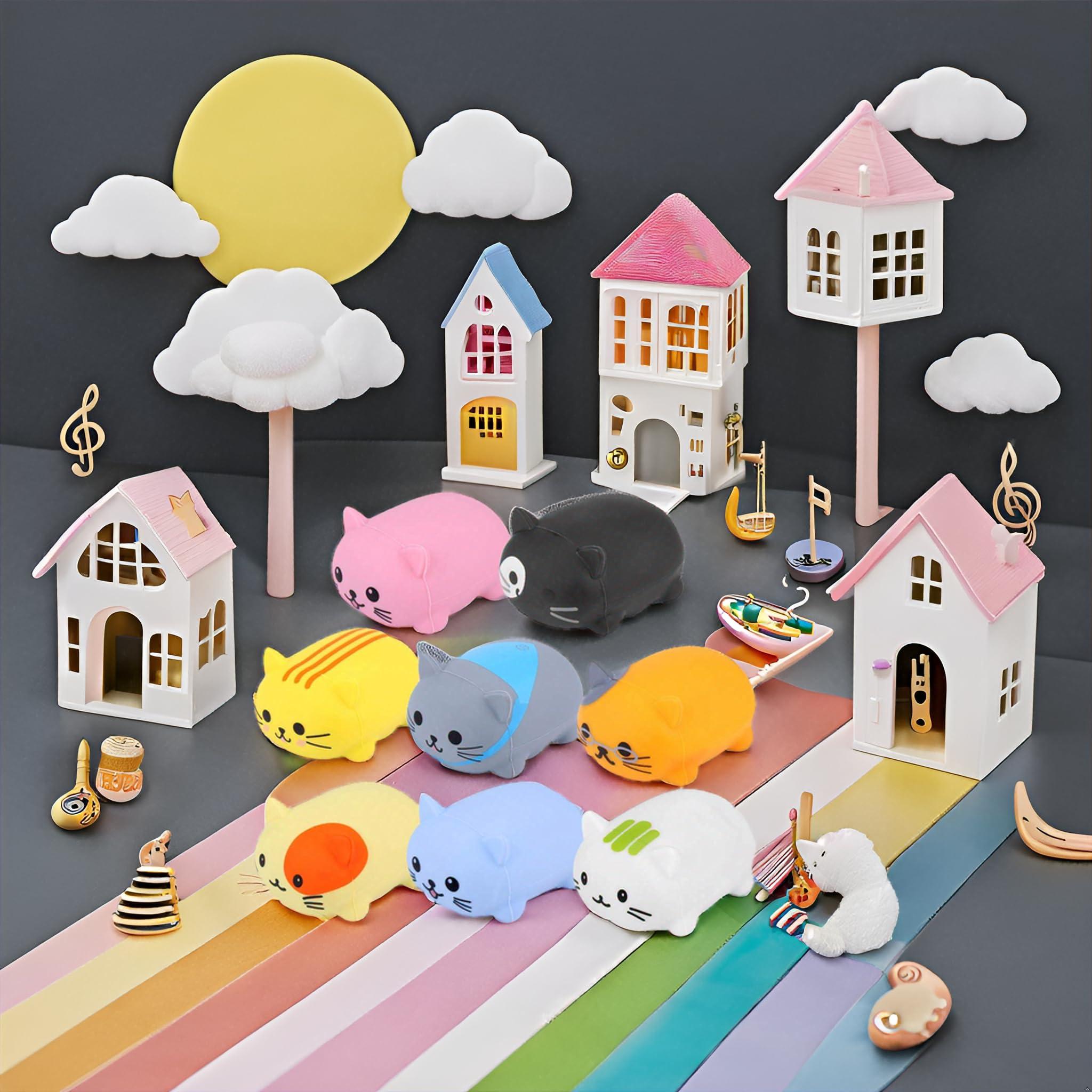 Dilwe Dilwe Musical Scale Cat, Touch Sensitive Music Piano Learning Funny Toy with Packing Box(#1) Car Mold