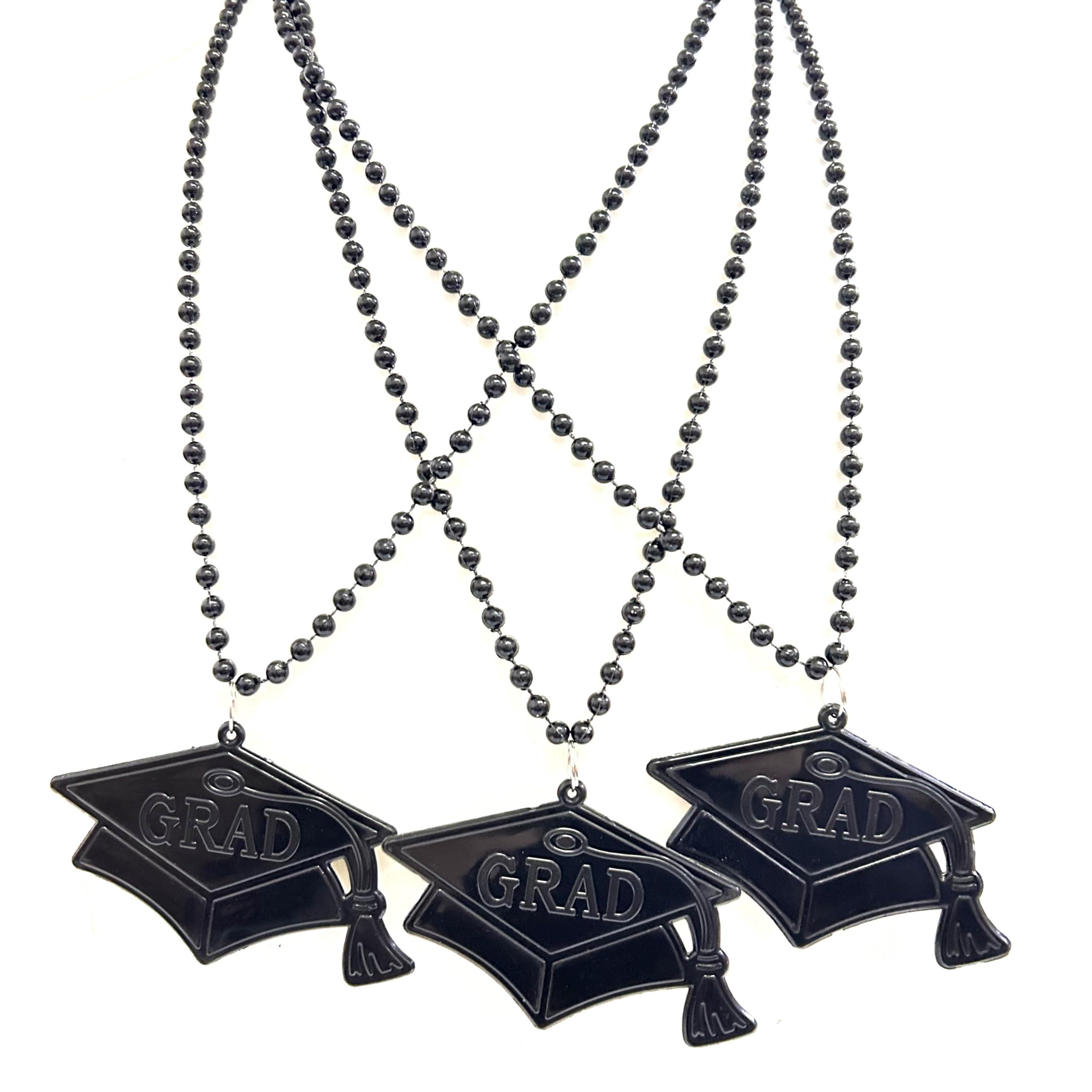 YSPPF YSPPF Graduation Beads Black Graduation cap shape Season Necklaces Supplies Gift12 Pcs