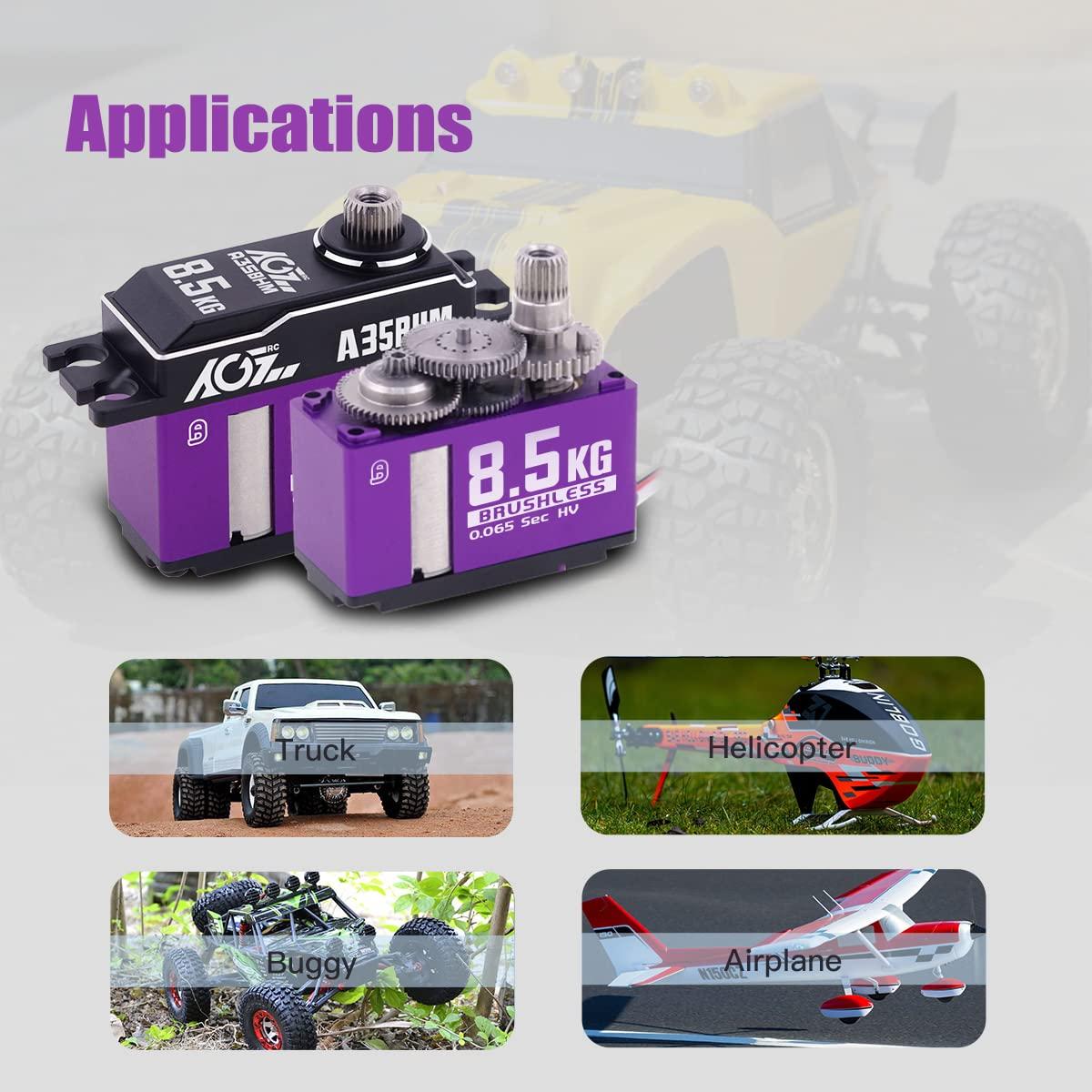 AGFRC AGFRC A35BHM 8.5KG Brushless RC Steering Servo and AGF-SPV3 Servo Programmer