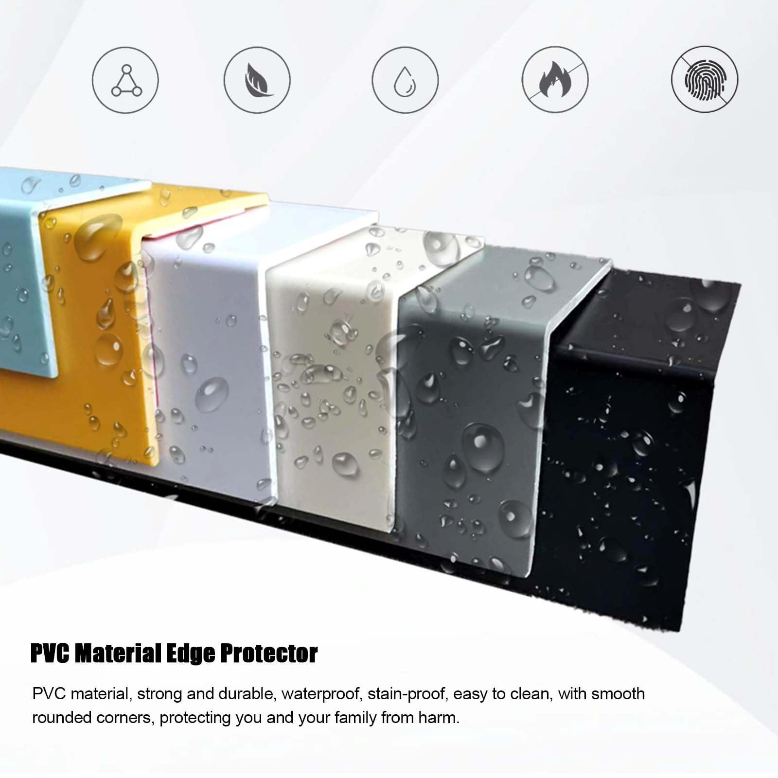 ZJYSMH Wall Corner Protector,Corner Protectors, Wall Corner Protectors Guards Self-Adhesive Corner Protectors Dog Chewing, Home PVC Wall Corner Edge Protector(Black,100CM(3.3FT)-2CM/0.8IN)