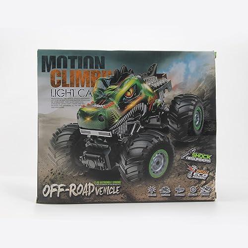 Rhybor Rhybor Remote Control Dinosaur Car, 2.4GHz All Terrain Remote Control Monster Truck, RC Dinosaur Monster Car, Spray Music Monster Truck RC Cars for Boys 4-7 8-12 and Girls