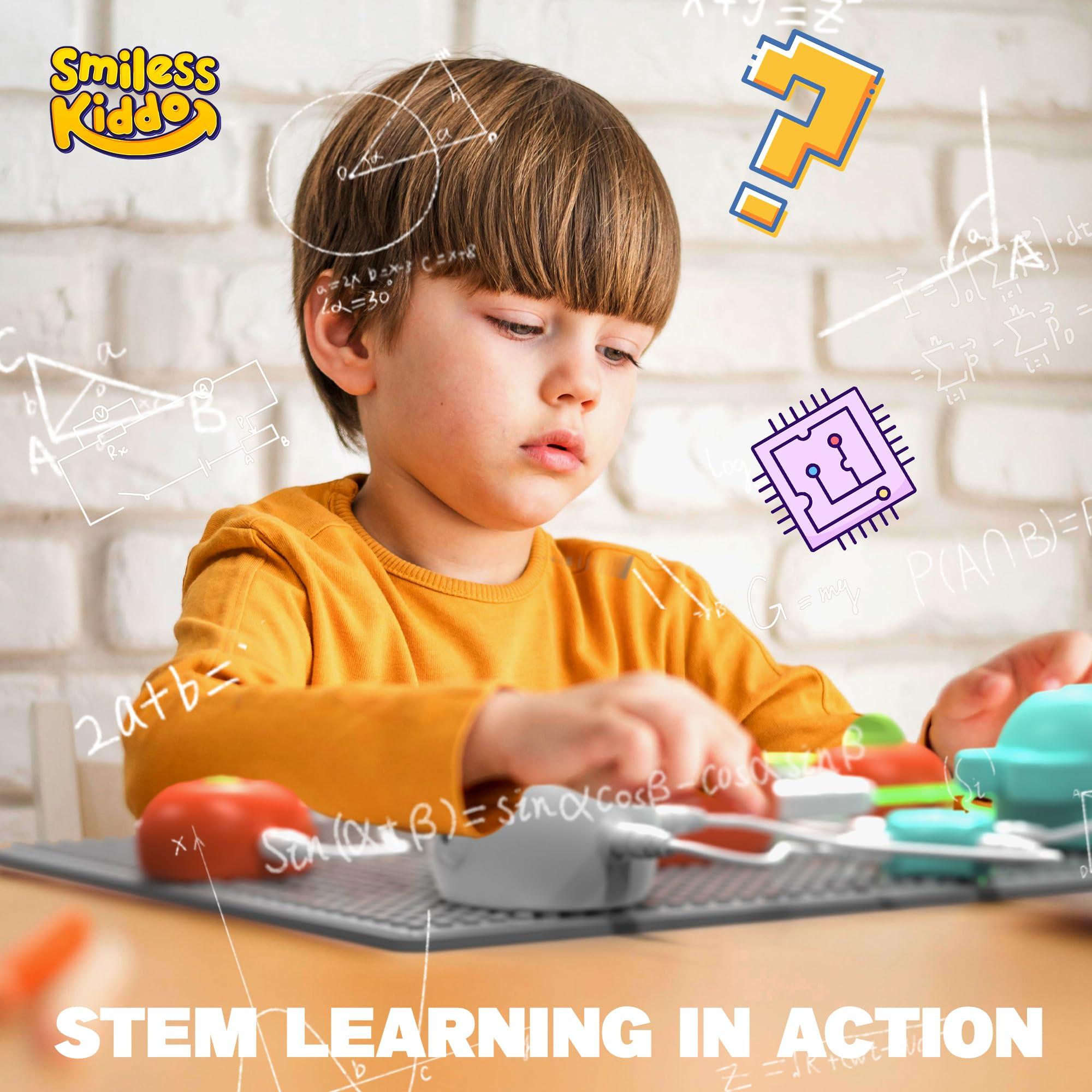 SMILESSKIDDO Science Kits for Kids - STEM Kits for Kids, Electronics Exploration Kit, 140+ Projects, 10+ Circuit Parts, STEM Educational Toy Gifts for Kids Boys Girls Ages 3 4 5 6 7 8 9 10 11 12