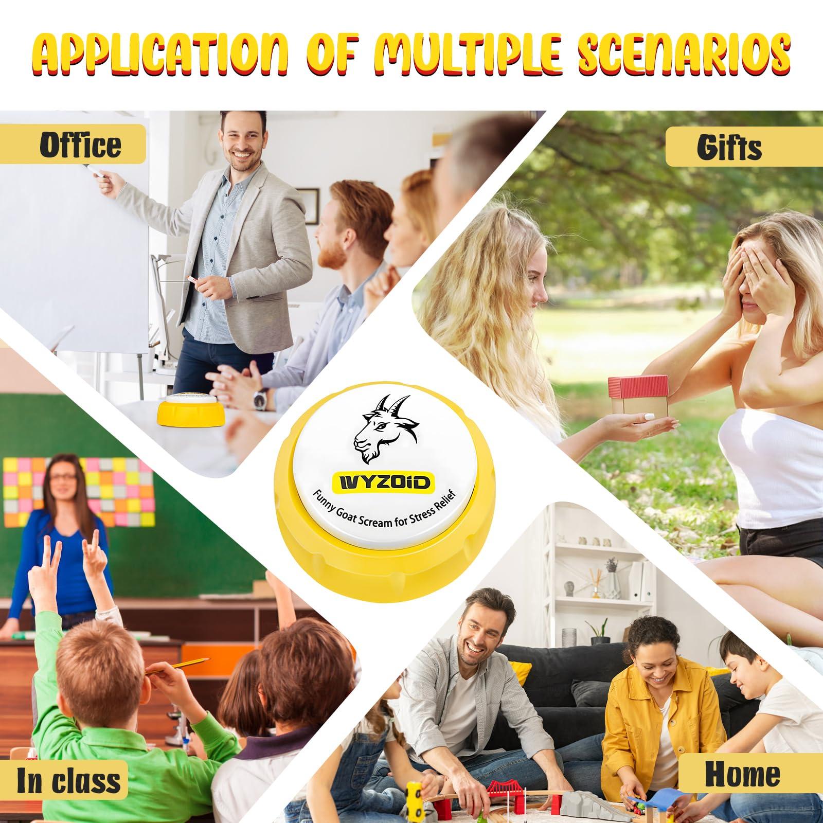 WYZOID WYZOID Screaming goat, Screaming Desk Toy Talking Button,Make Funny Screaming Goat - Provide Interesting Gifts for Friends and Colleagues