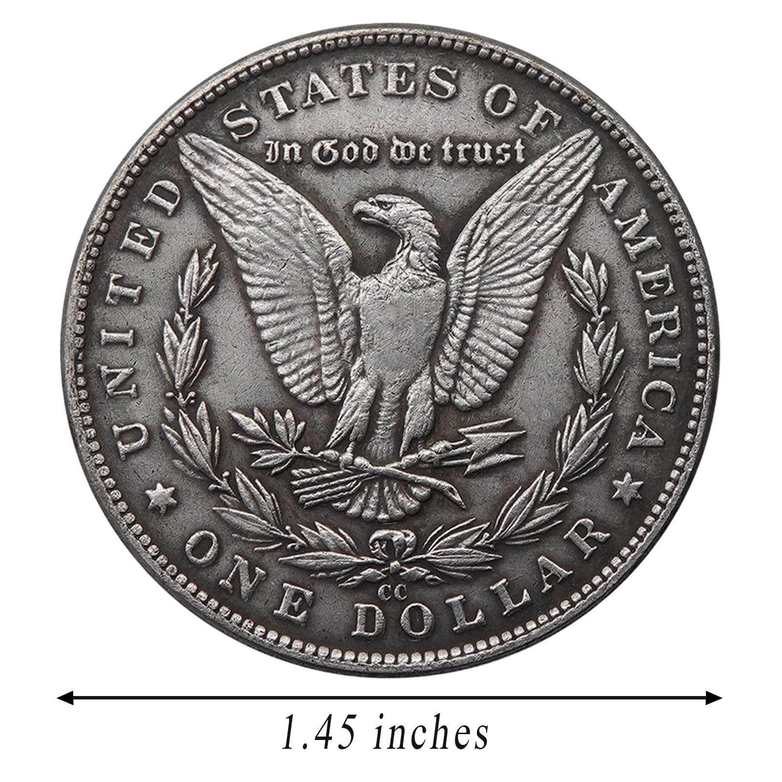 Mineo Hobo Coin Collection Challenge Coin E Pluribus Unum Art Vagrant Coins Collectible Commemorative Coin Antique Silver Plated Lucky Gift (Skull Finger-01)