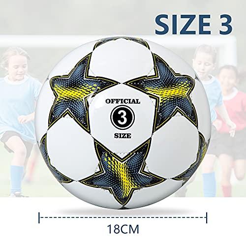 Dakapal Dakapal Kids Soccer Ball Size 3, Premium TPU Soccer Ball for Kids Toddlers Age 3-8 Creative Funny Indoor Outdoor Sport Balls Games Toys(deflated)