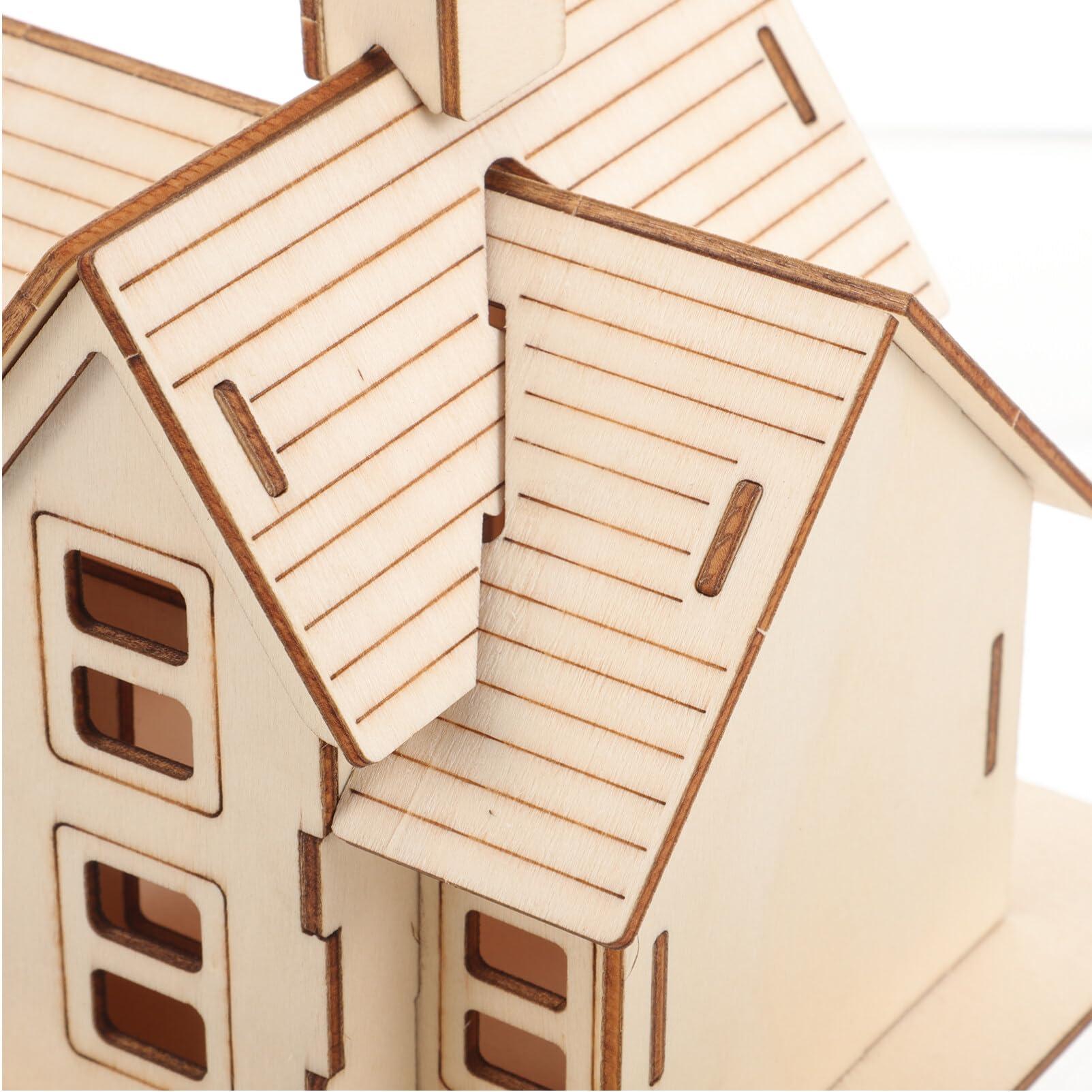 Uonlytech Puzzles for Adults 1 Set Cabin Model 3D Wooden 3D Puzzles Diorama House Puzzle Assembly House Model 3D Wood Puzzle Wood Rural 3D Puzzles Wooden Puzzle for Adult