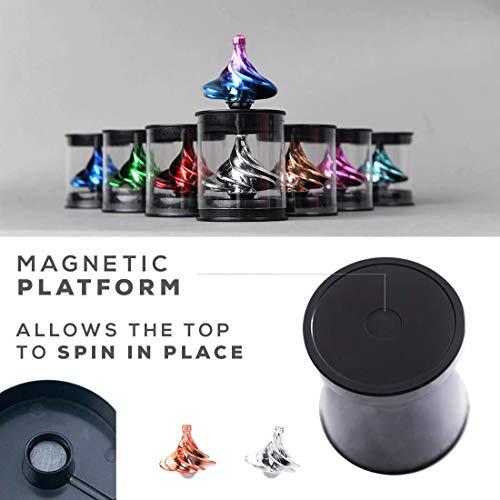 KIDDO KOO KIDDO KOO Tornado Spinning Tops - New Spinning top for Kids and Adults. A Great Decompression Toy forhome or The Office. Spins with Wind! Our Gyro Tops can Forever Spin (Aurora & Gold 2PK)