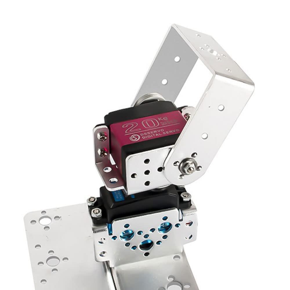 JINOARC 1 Set Servo Mount Bracket Pan Tilt Kit 25T Servo Mounts for MG995 MG996R S3003 Steering Gear Robot Car Boat