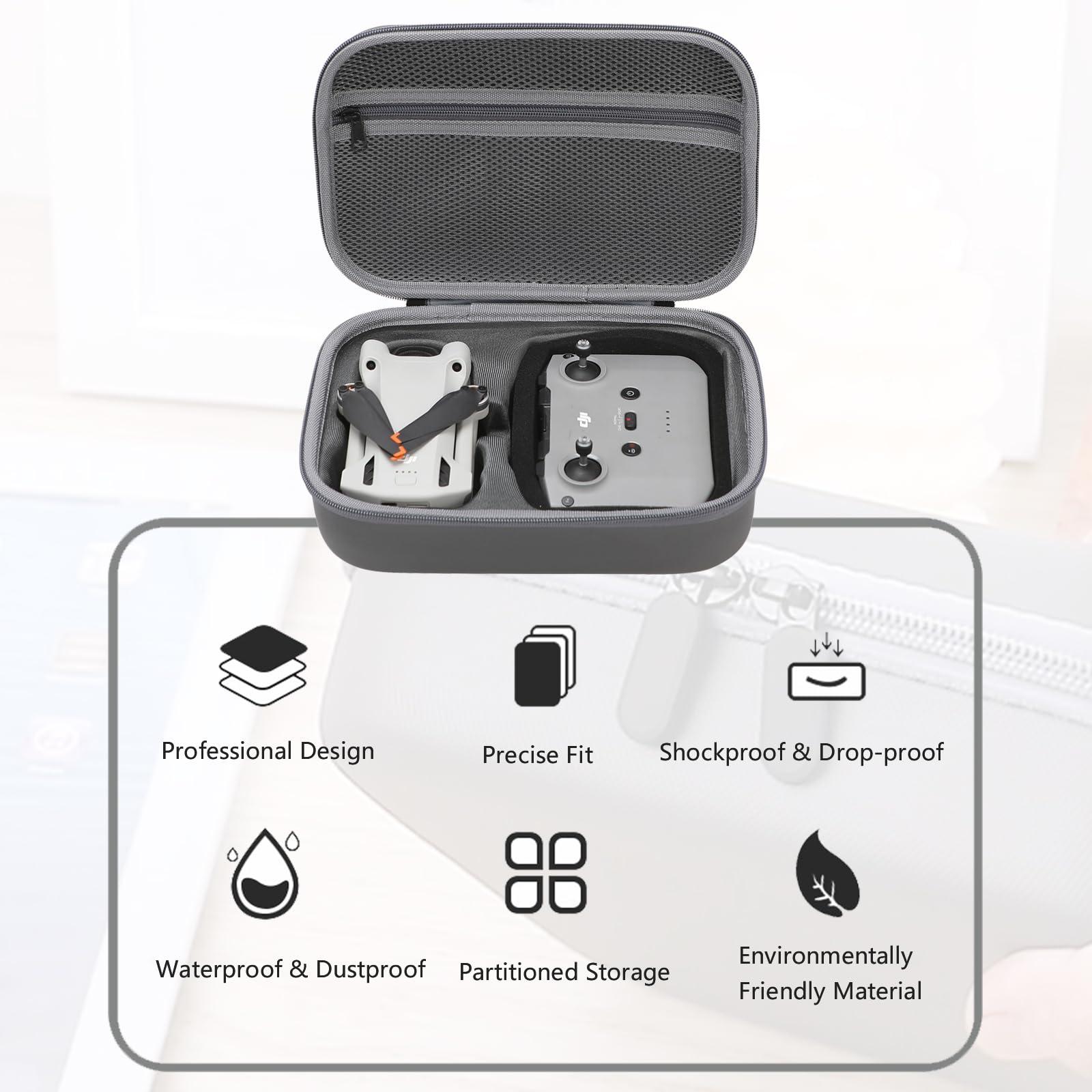 Flyekist Flyekist Storage Bag for DJI Mini 4 Pro -Newest Mini 4 Pro Drone Case Hard Shell Travel Carrying case Compatible with DJI Mini 4 Pro, DJI RC 2/DJI RC-N2 Remote Controller & Accessories
