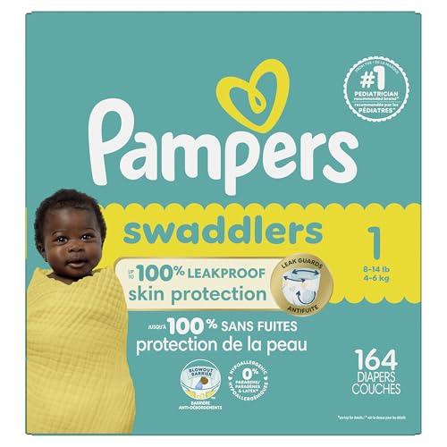 Pampers Pampers Baby Diapers - Swaddlers - Size 1, 164 Count, Ultra Absorbent Disposable Infant Diaper