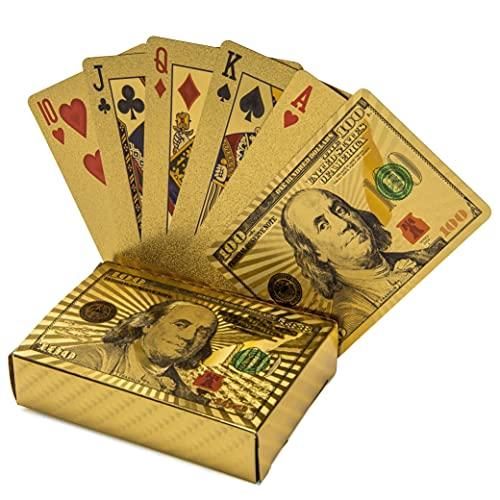 ATB Playing Cards 24K Gold FOIL Newest 100.00 Bill Benjamin Franklin