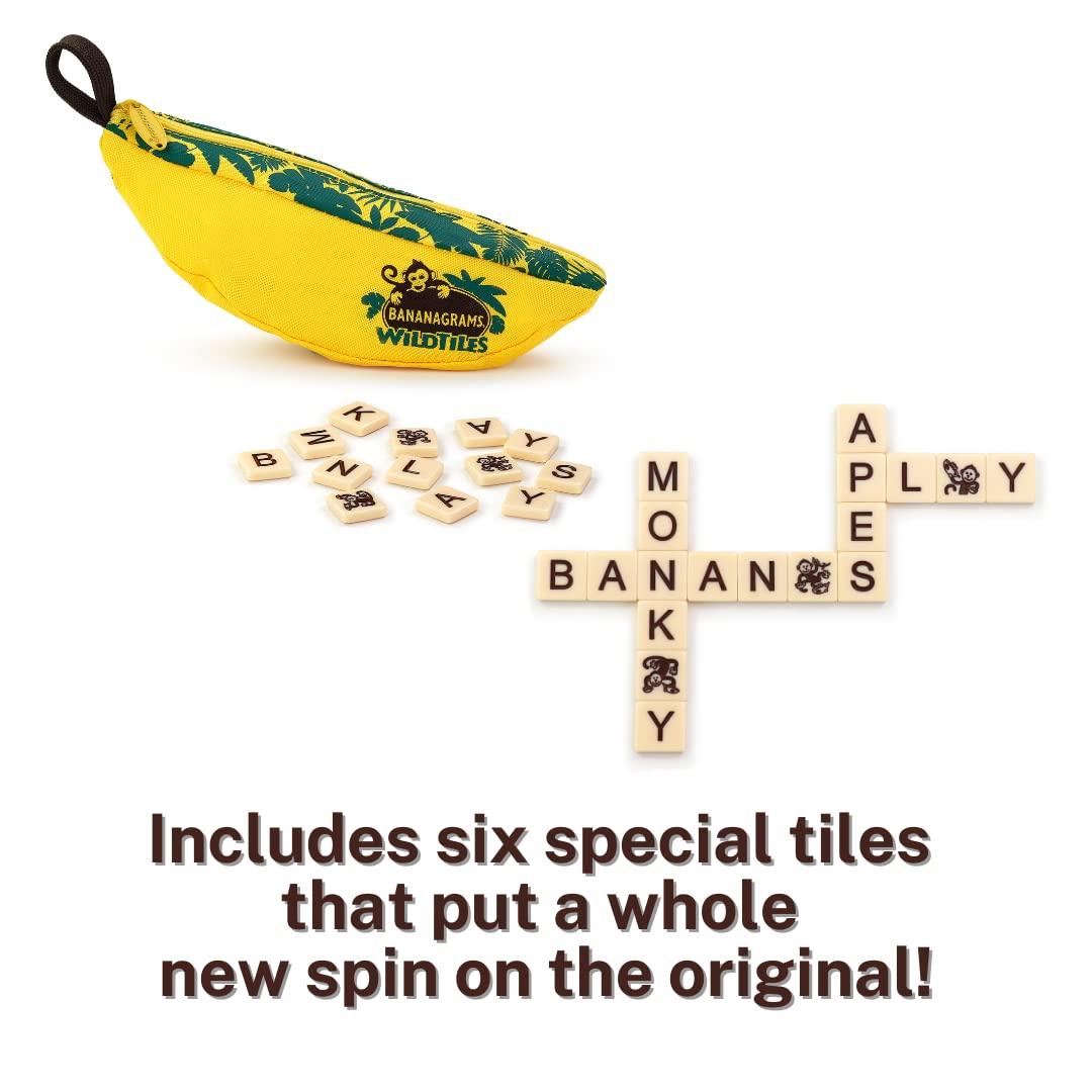 Bananagrams Bananagrams WildTiles Vocabulary Building and Spelling Improvement Lettered Tile Game for Ages 7 and Up